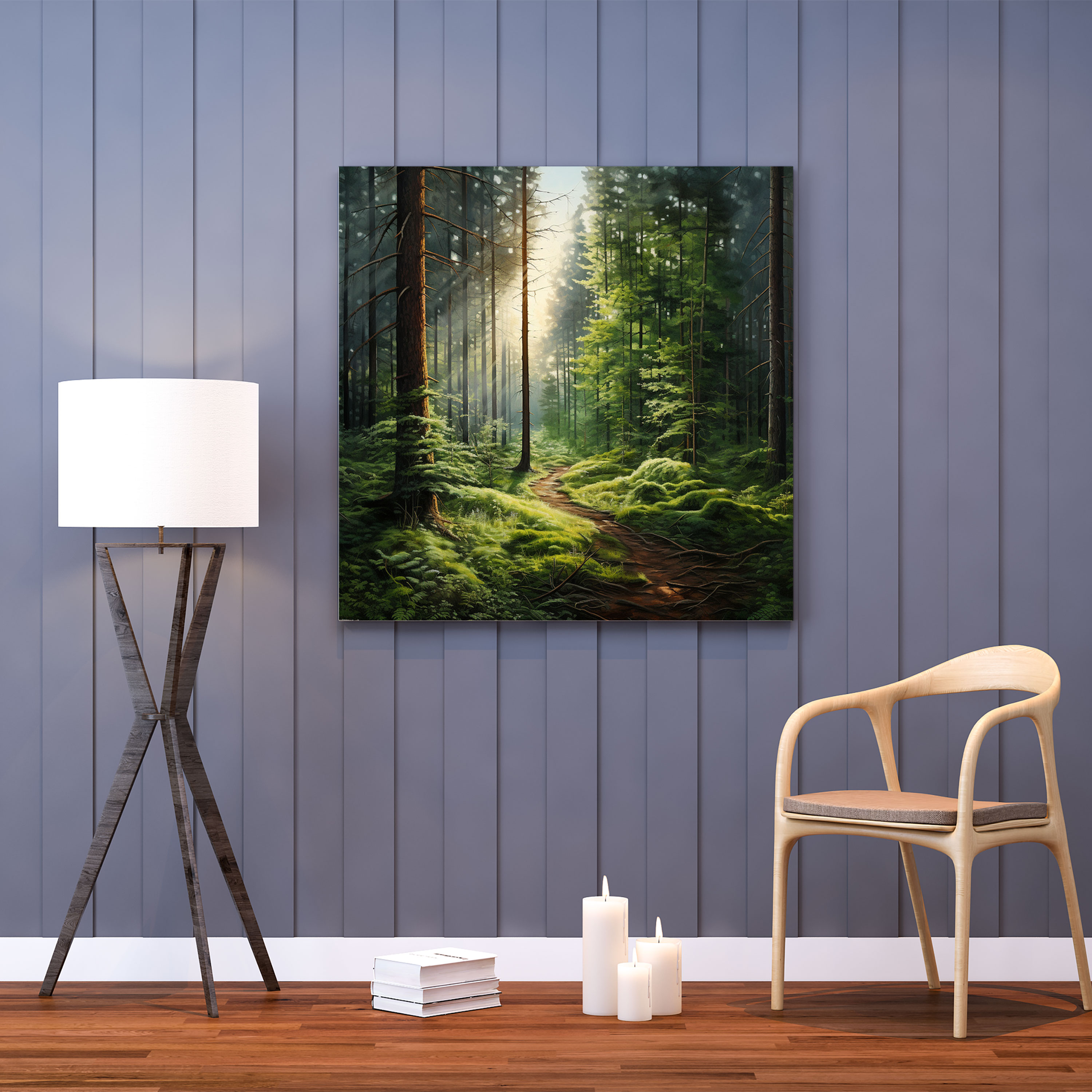 Green Pine Wall Art - Green Pine, Home Decoration, Green Pine, Sunlight