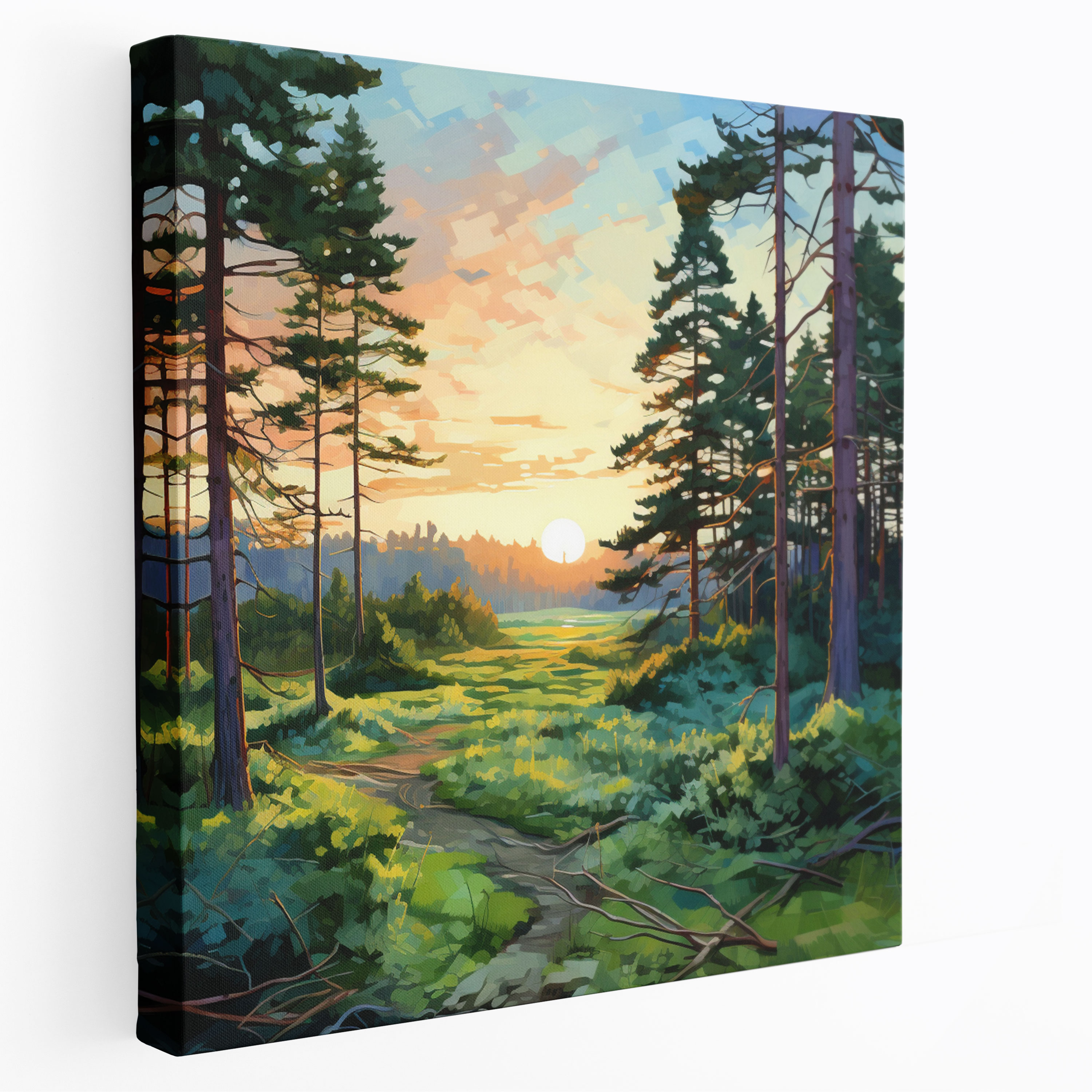 Green Pine Canvas Print - Green Pine, Wall Art, Canvas Print, Wall Decoration