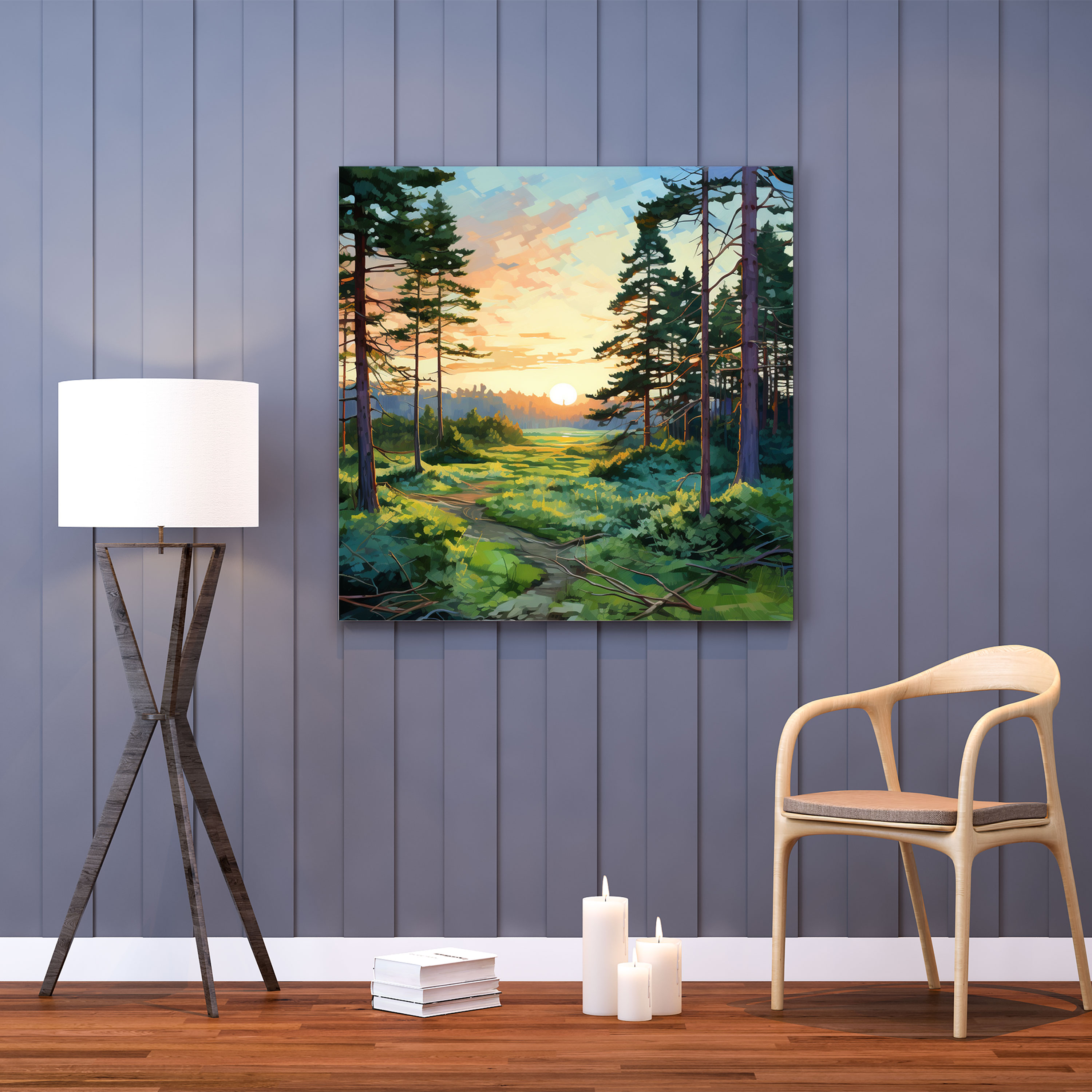 Green Pine Canvas Print - Green Pine, Wall Art, Canvas Print, Wall Decoration