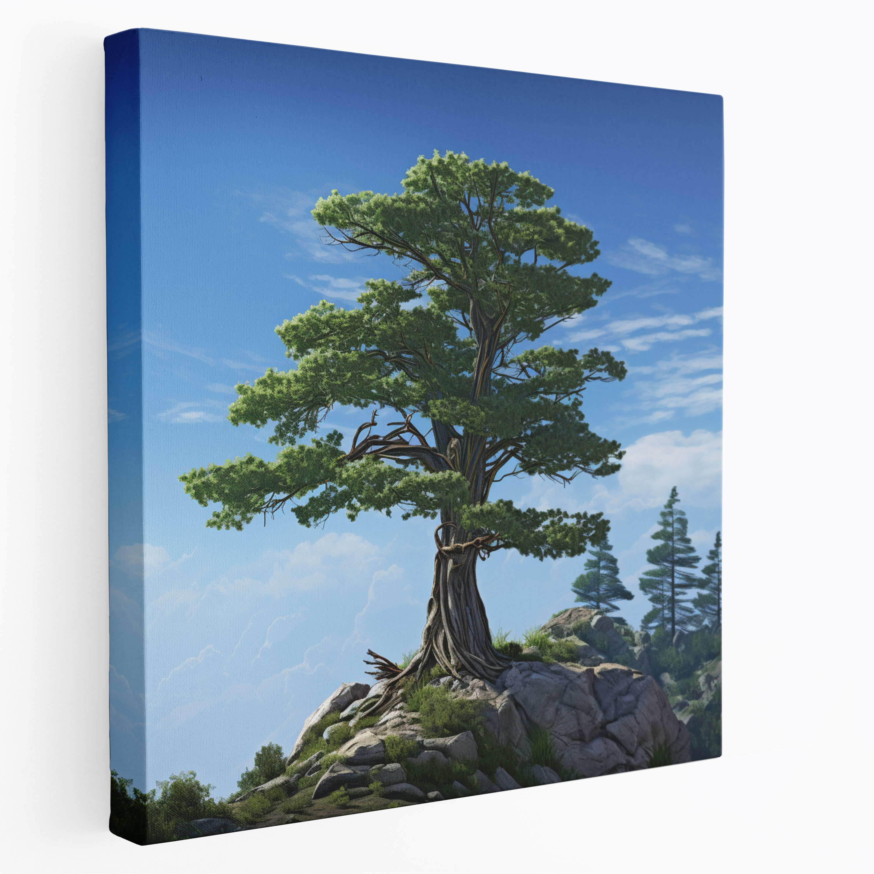 Green Pine Wall Art - Green Pine, Green Pine, Canvas Print, Home Decoration