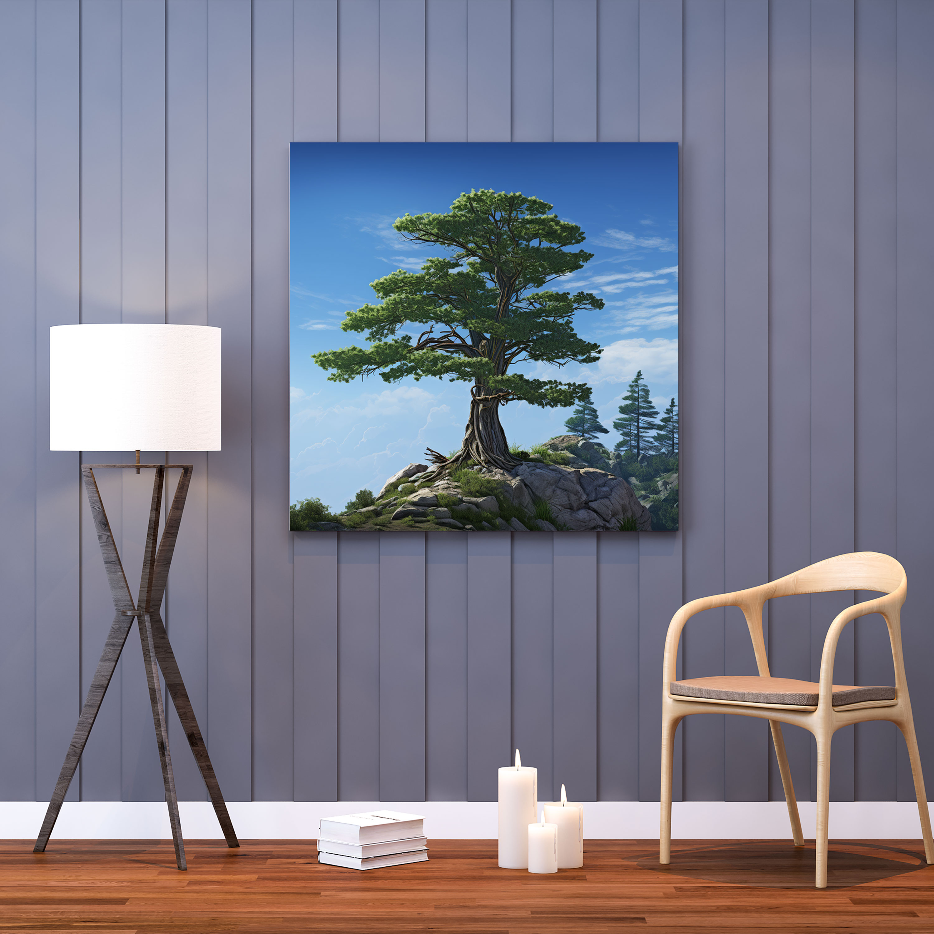 Green Pine Wall Art - Green Pine, Green Pine, Canvas Print, Home Decoration