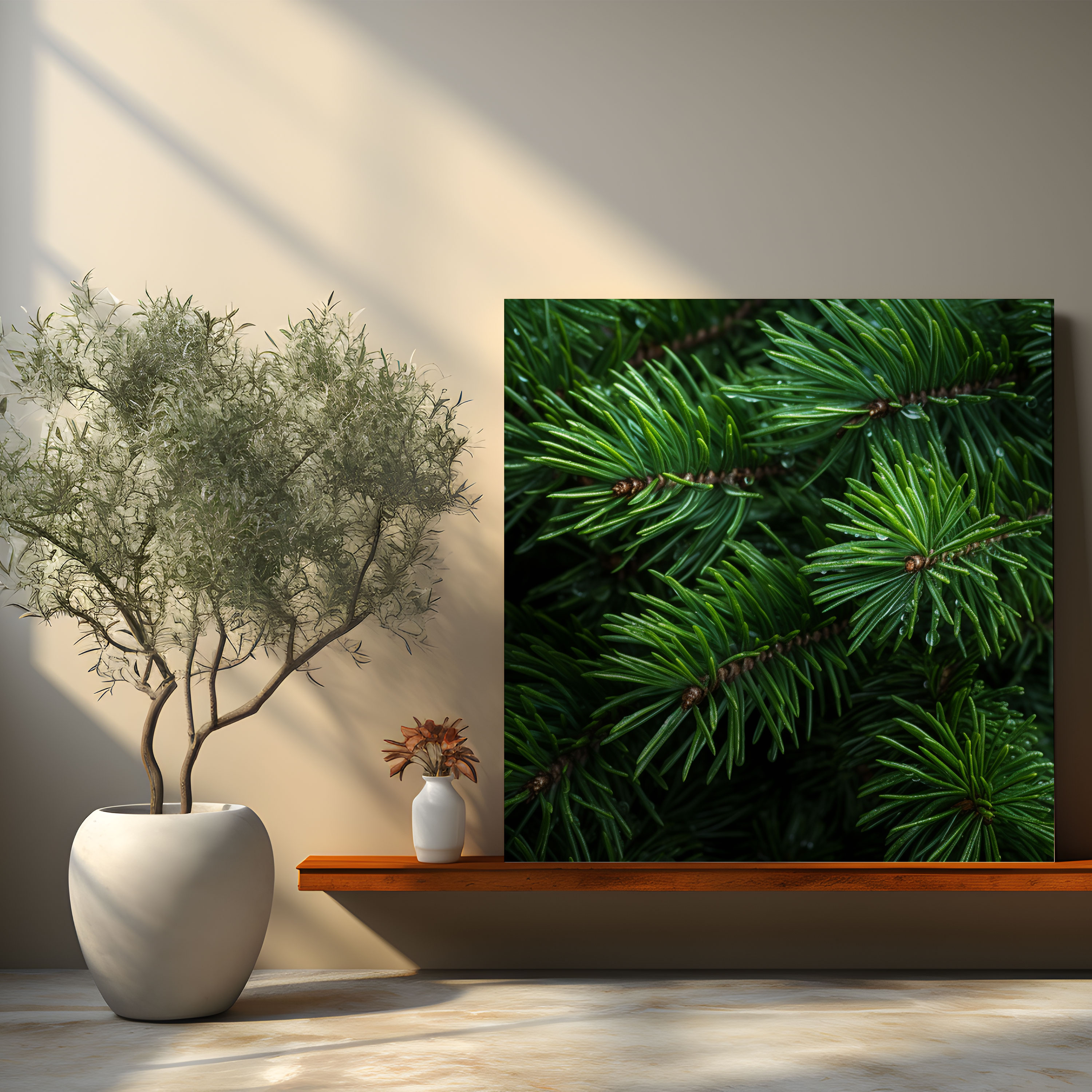 Green Pine Canvas Print - Green Pine, Canvas, Wall Decoration, Canvas Print