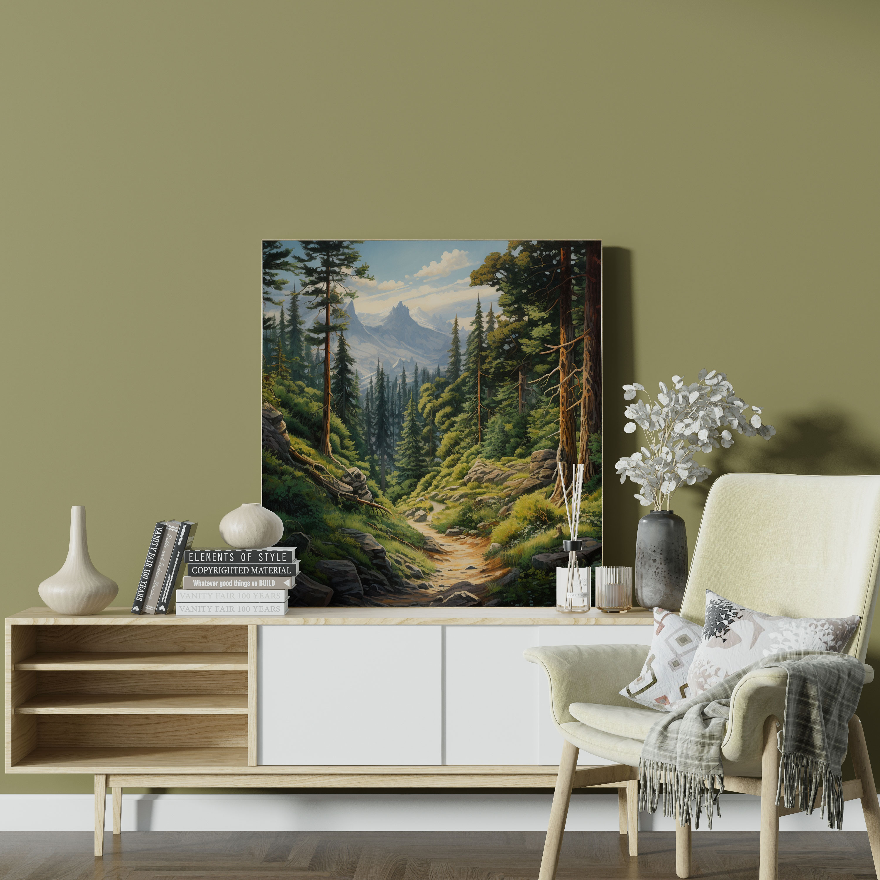Green Pine Wall Art - Green Pine, Wall Art, Canvas Print, Canvas Wall Art