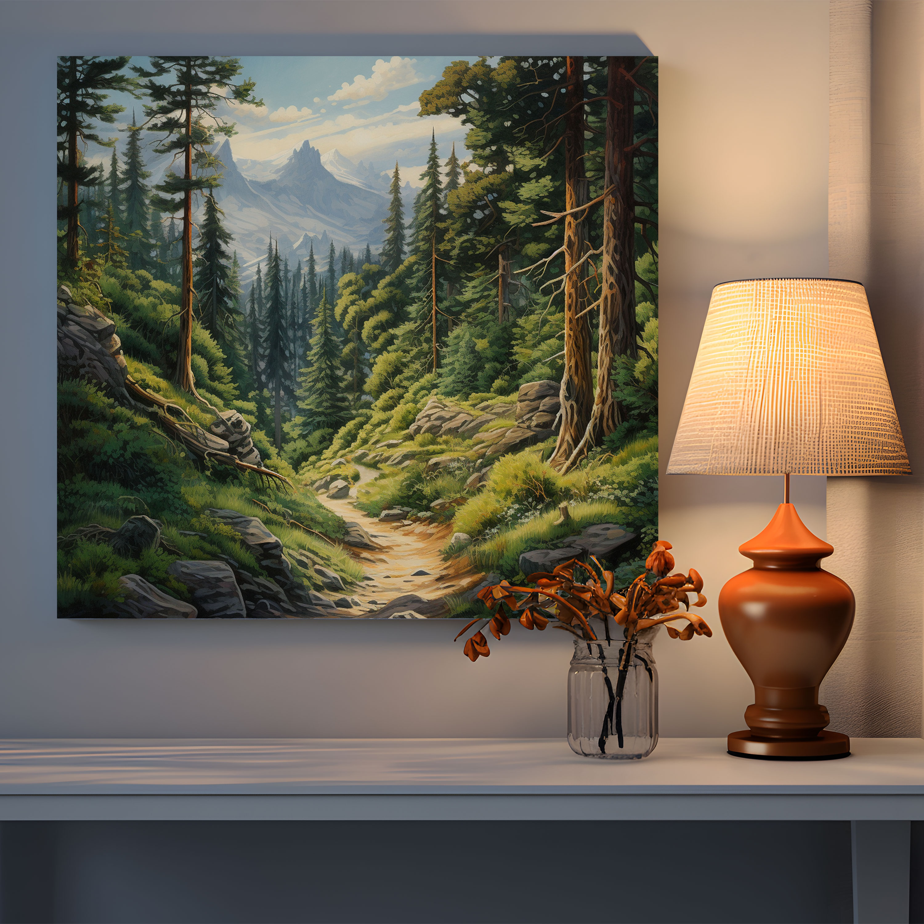 Green Pine Wall Art - Green Pine, Wall Art, Canvas Print, Canvas Wall Art