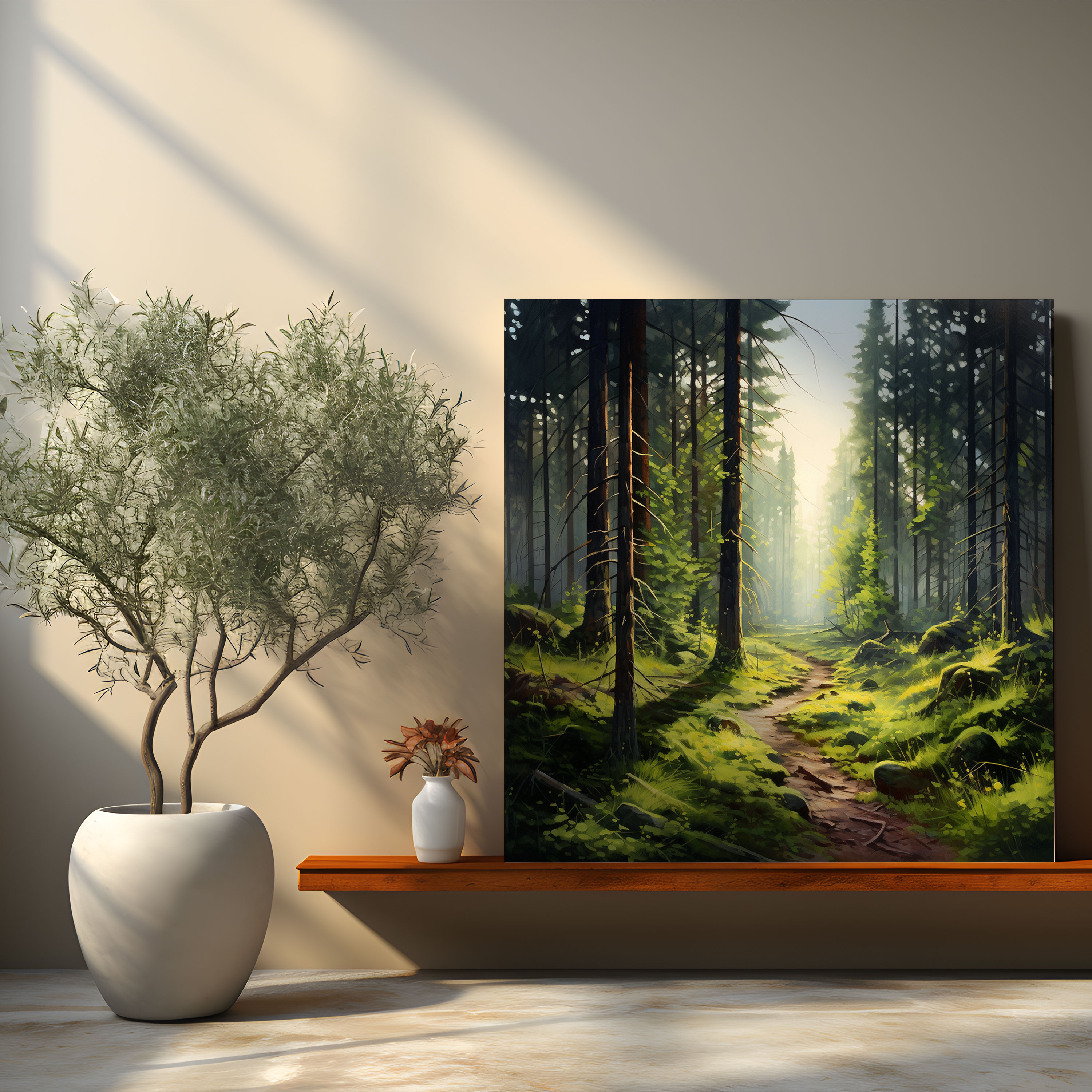 Green Pine Canvas Print - Green Pine, Wall Decoration, Canvas Wall Art, Canvas