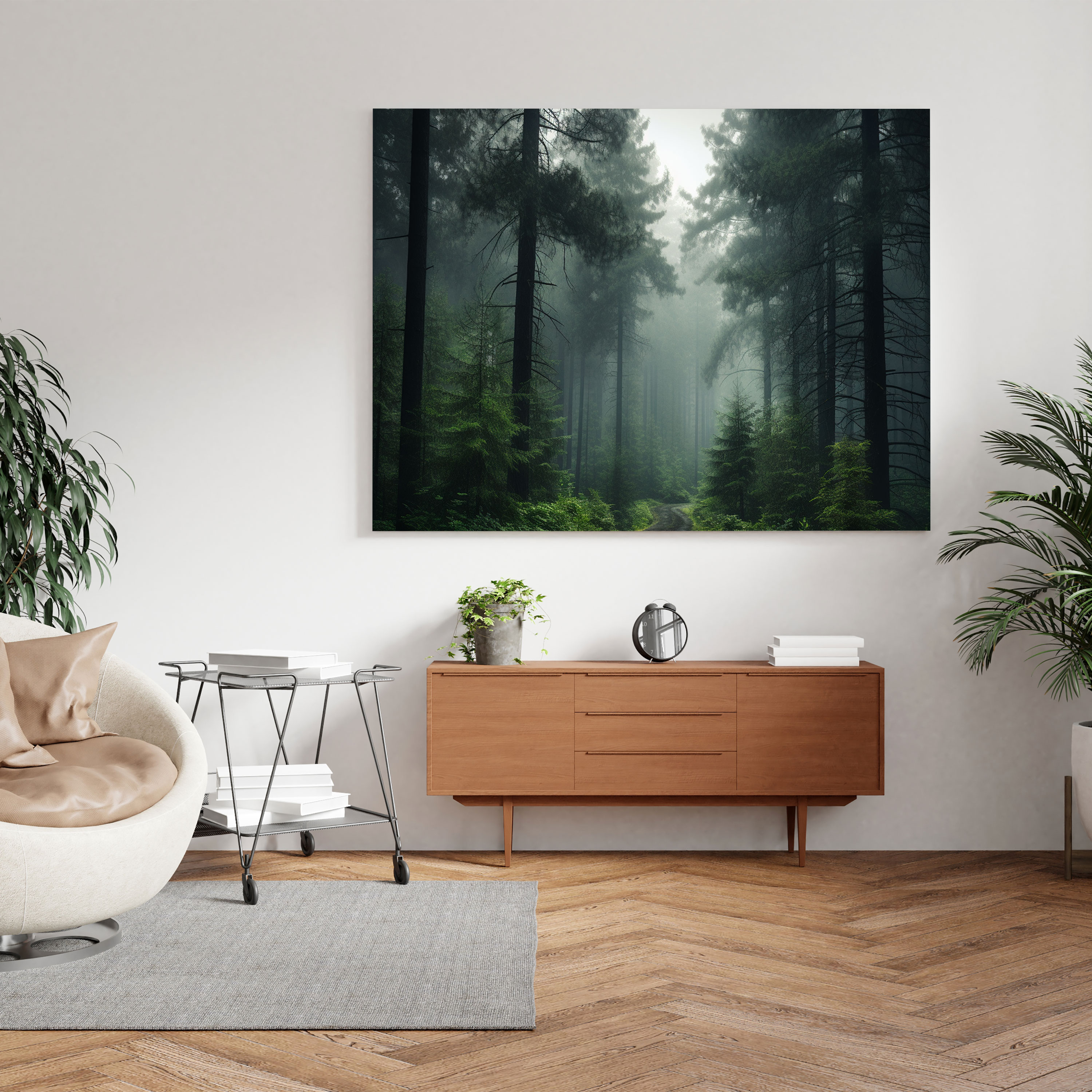 Green Pine Wall Art - Green Pine, Green Pine, Canvas Wall Art, Wall Art