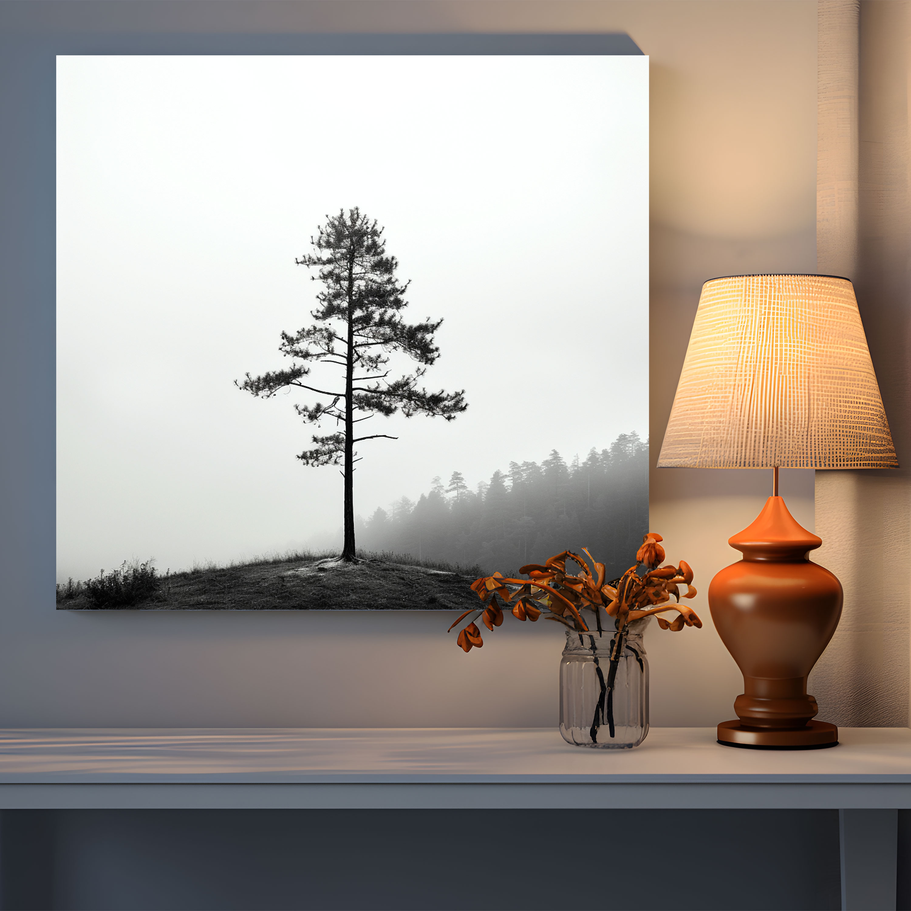 Green Pine Canvas Print - Green Pine, Wall Decoration, Home Decoration, Wall Art