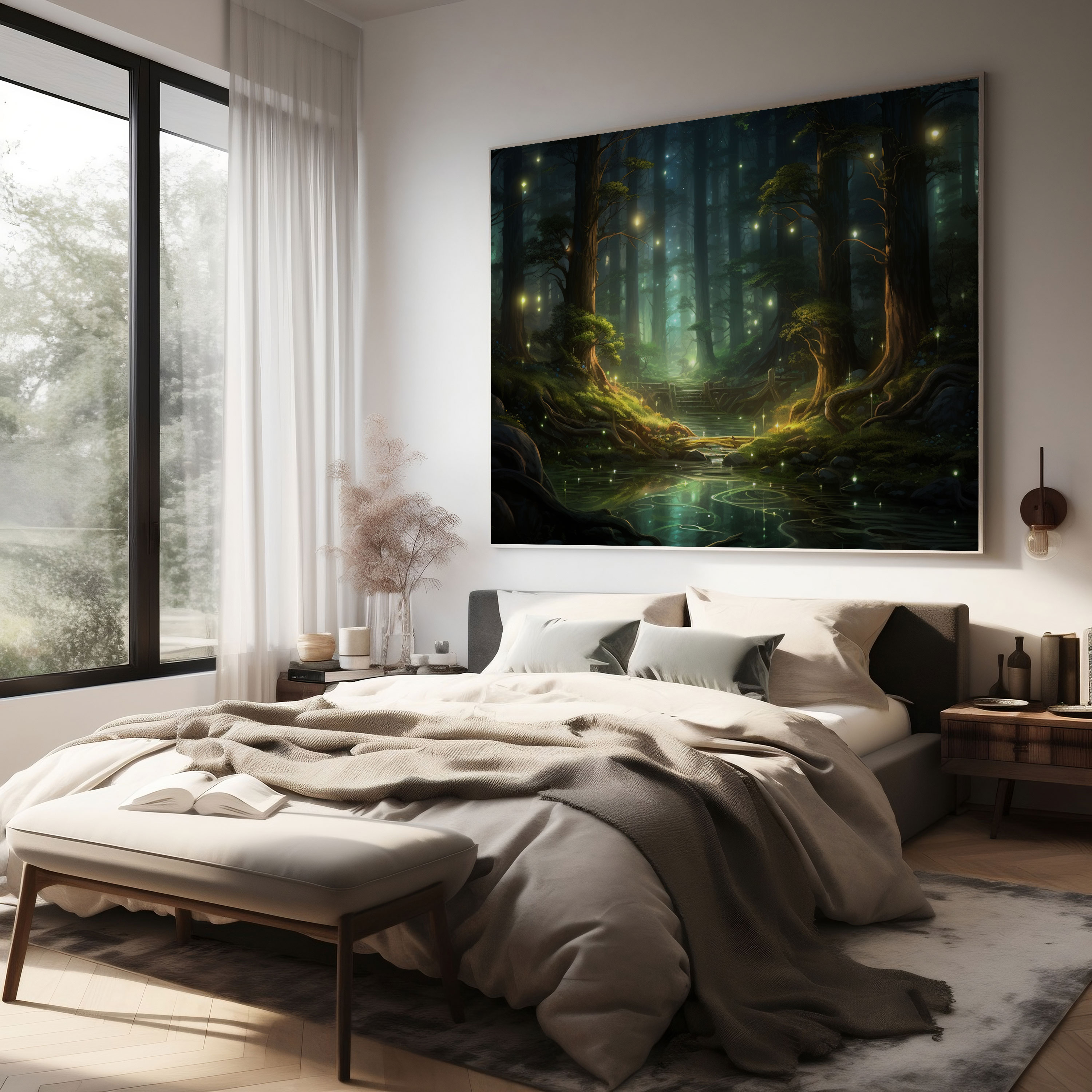 Green Pine Wall Art - Green Pine, Wall Art, Canvas Wall Art, Canvas Print