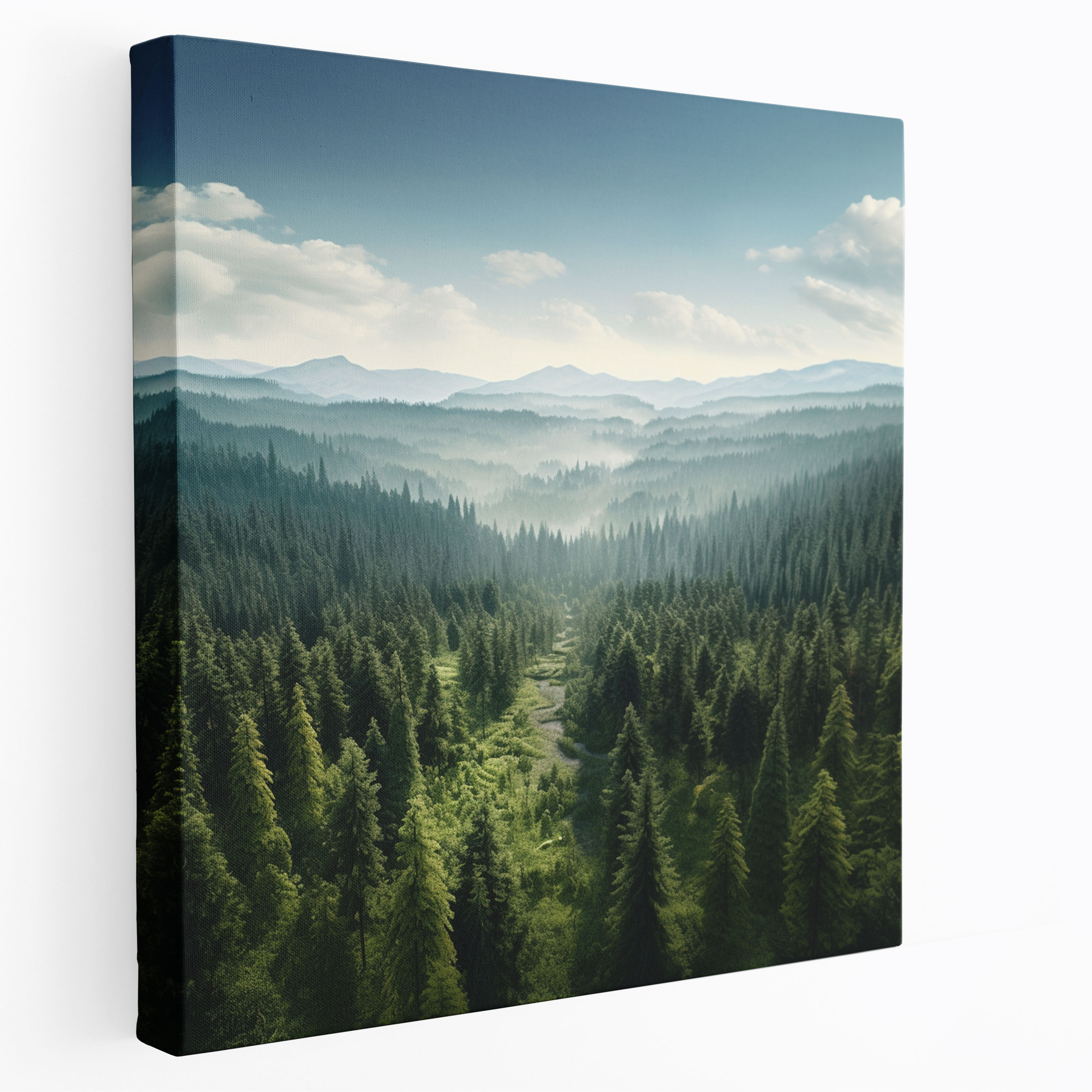 Green Pine Canvas Print - Green Pine, Wall Decoration, Home Decoration, Canvas