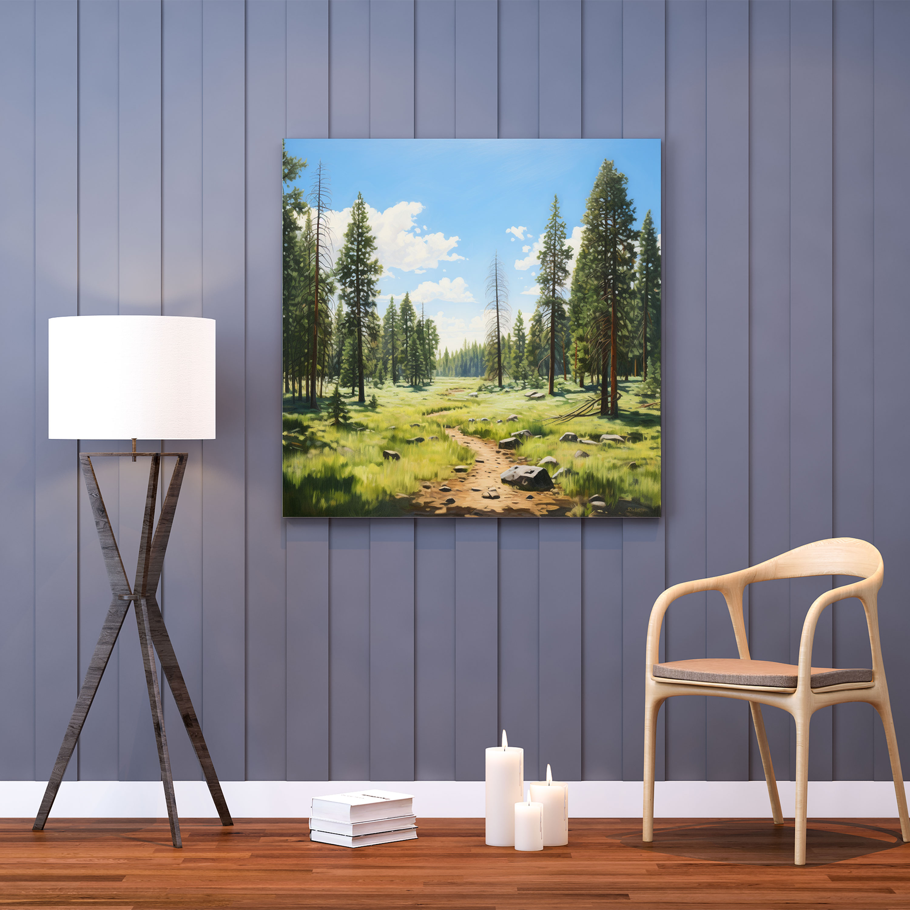 Green Pine Canvas Print - Green Pine, Canvas Wall Art, Green Pine, Majestic Green Pine Forest