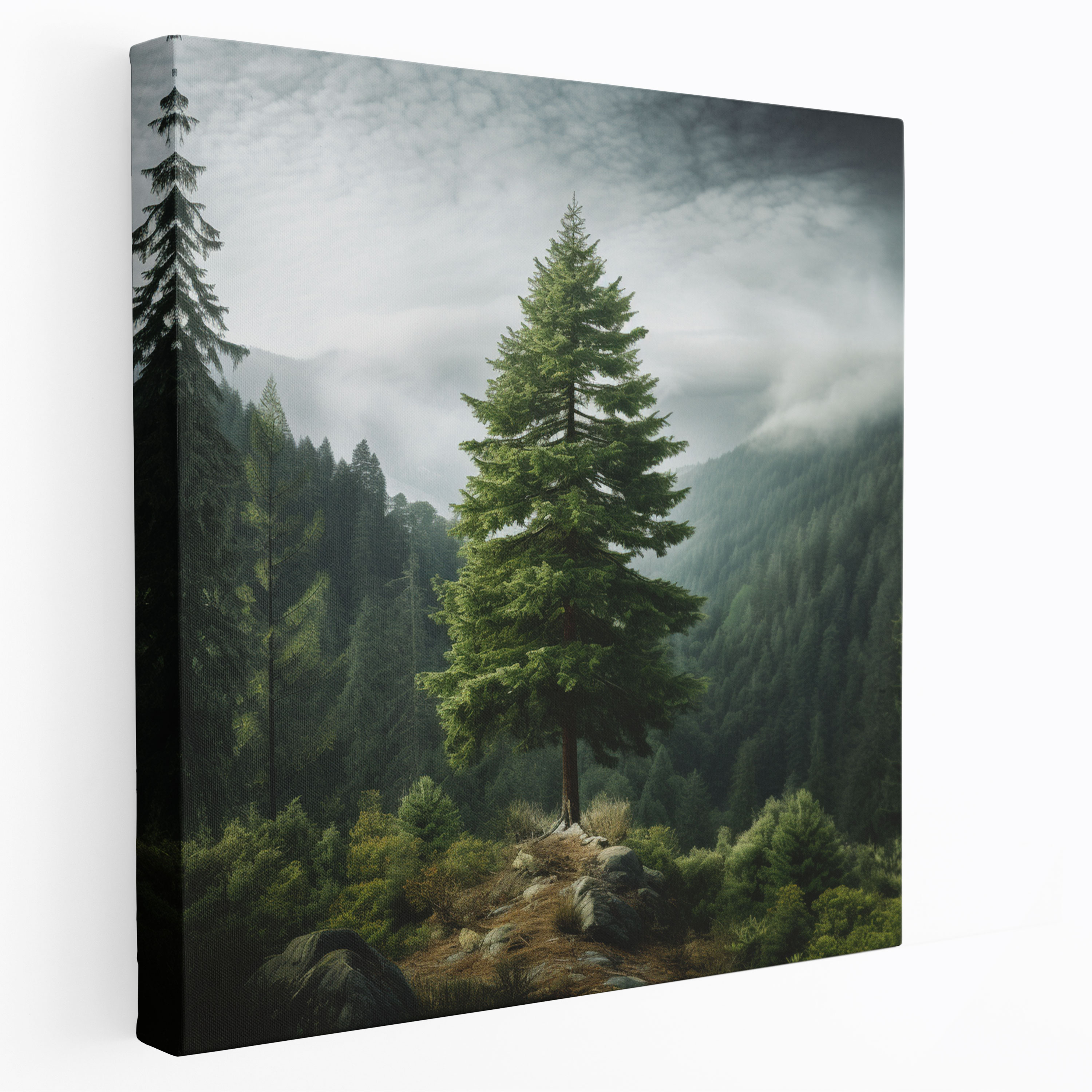Green Pine Wall Art - Green Pine, Home Decoration, Canvas Wall Art, Canvas