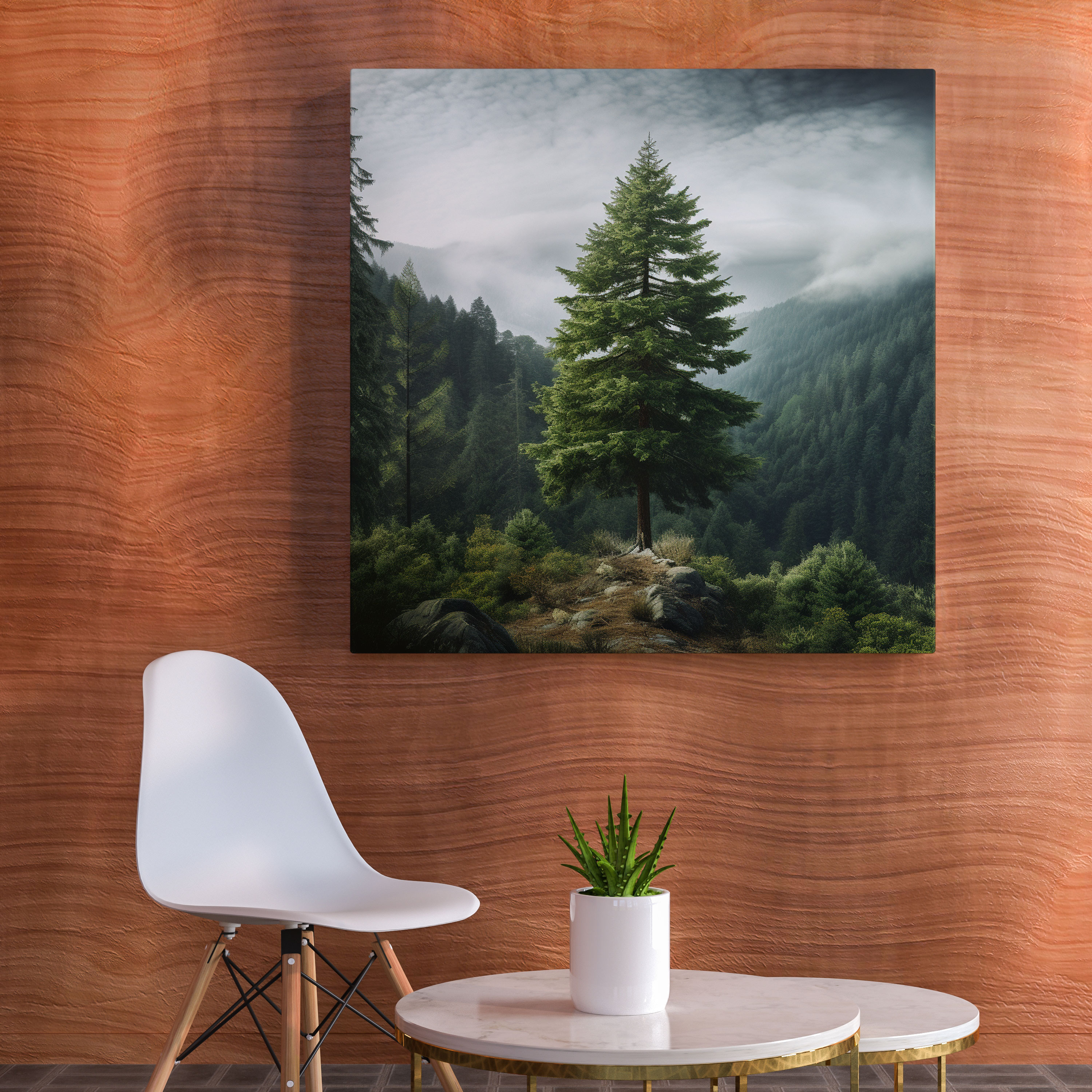 Green Pine Wall Art - Green Pine, Home Decoration, Canvas Wall Art, Canvas