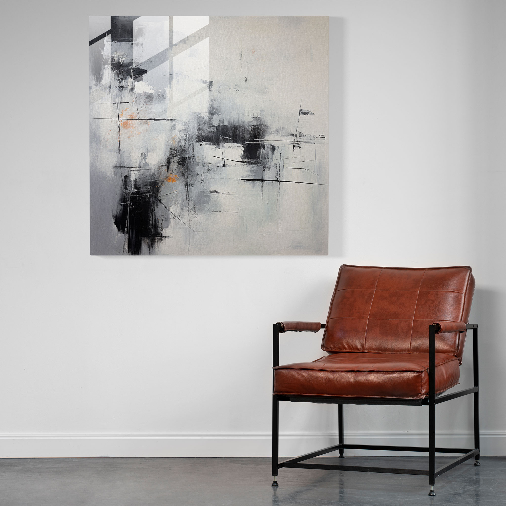 Gray Emotional Fusion Glass Print - Gray, Glass Wall Art, Wall Decoration, Gray Emotional Fusion Glass Print