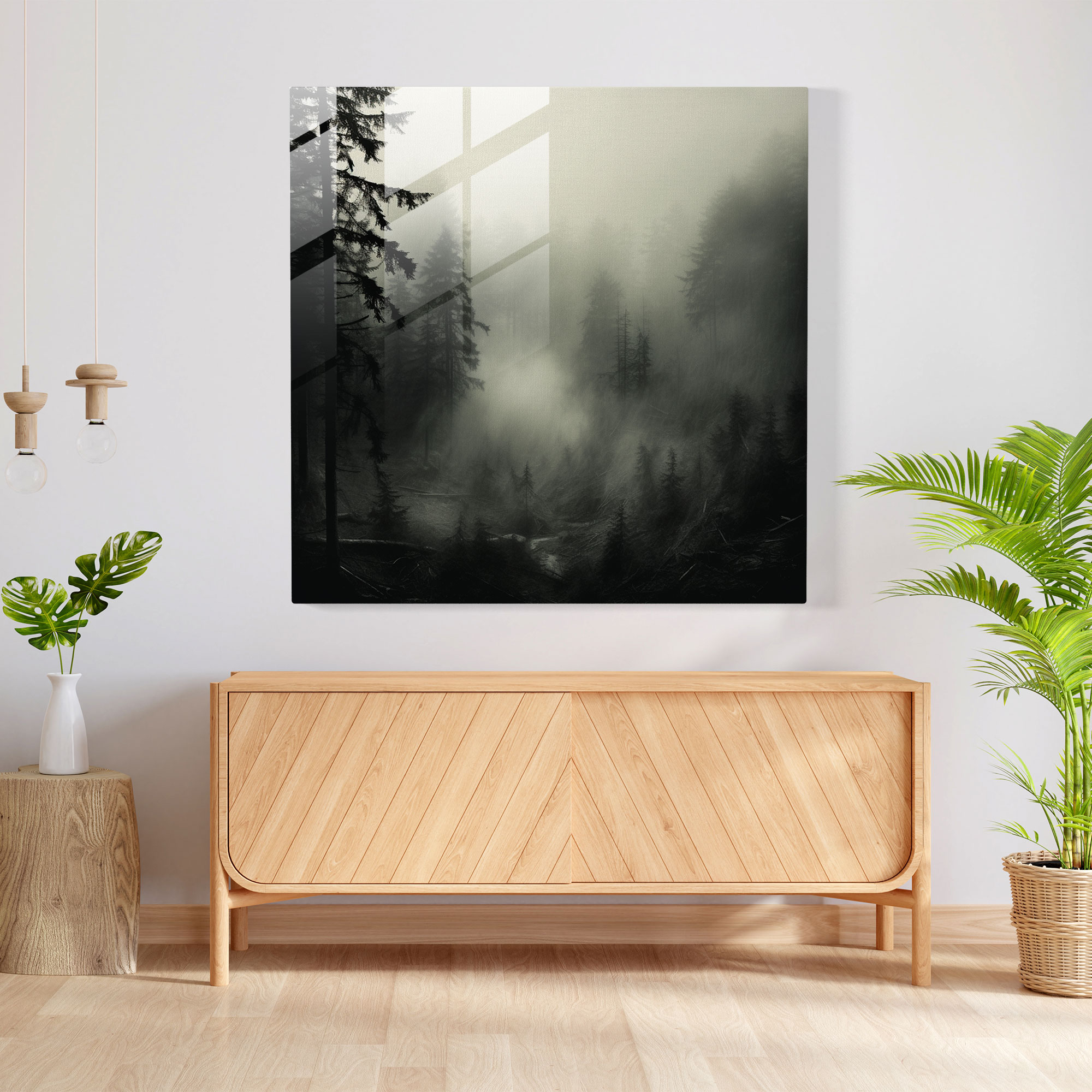 Gray Enigma Glass Print - Gray, Glass Art, Glass Wall Art, Ambiance