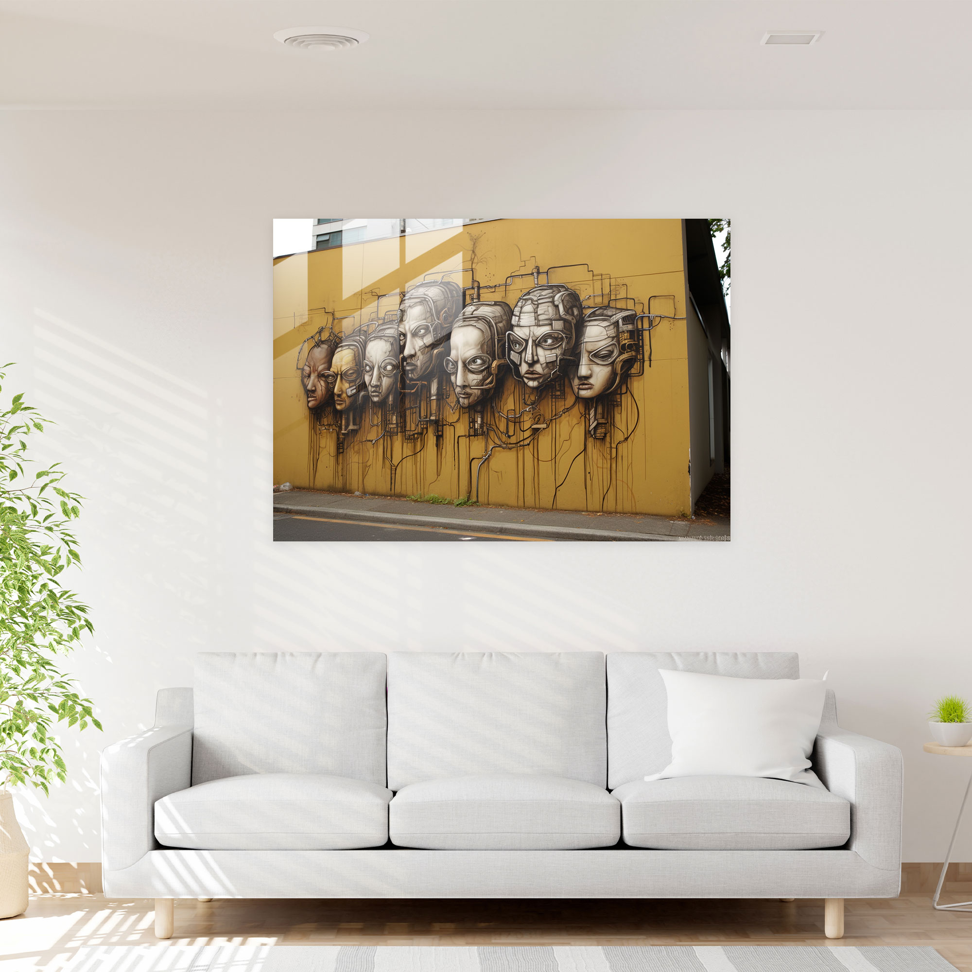 Graffiti Glass Print - Powerful Social Message - Graffiti, Street Art, Graffiti, Home Decoration