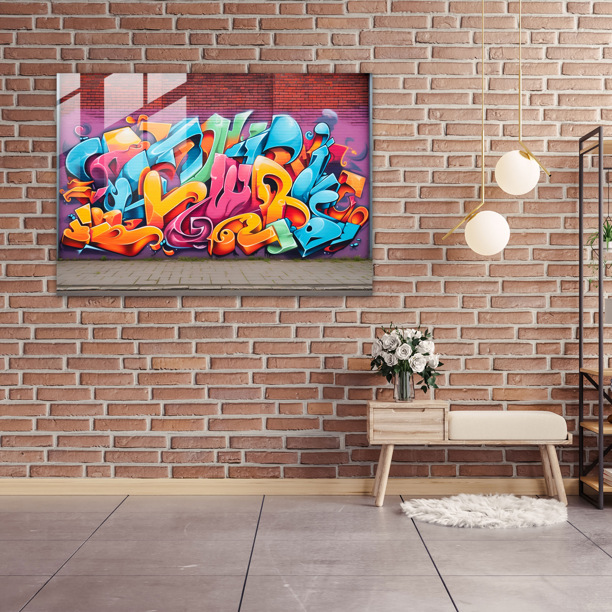 Graffiti Glass Print - Powerful Message - Graffiti, Modern Art, Glass Wall Art, Glass Print