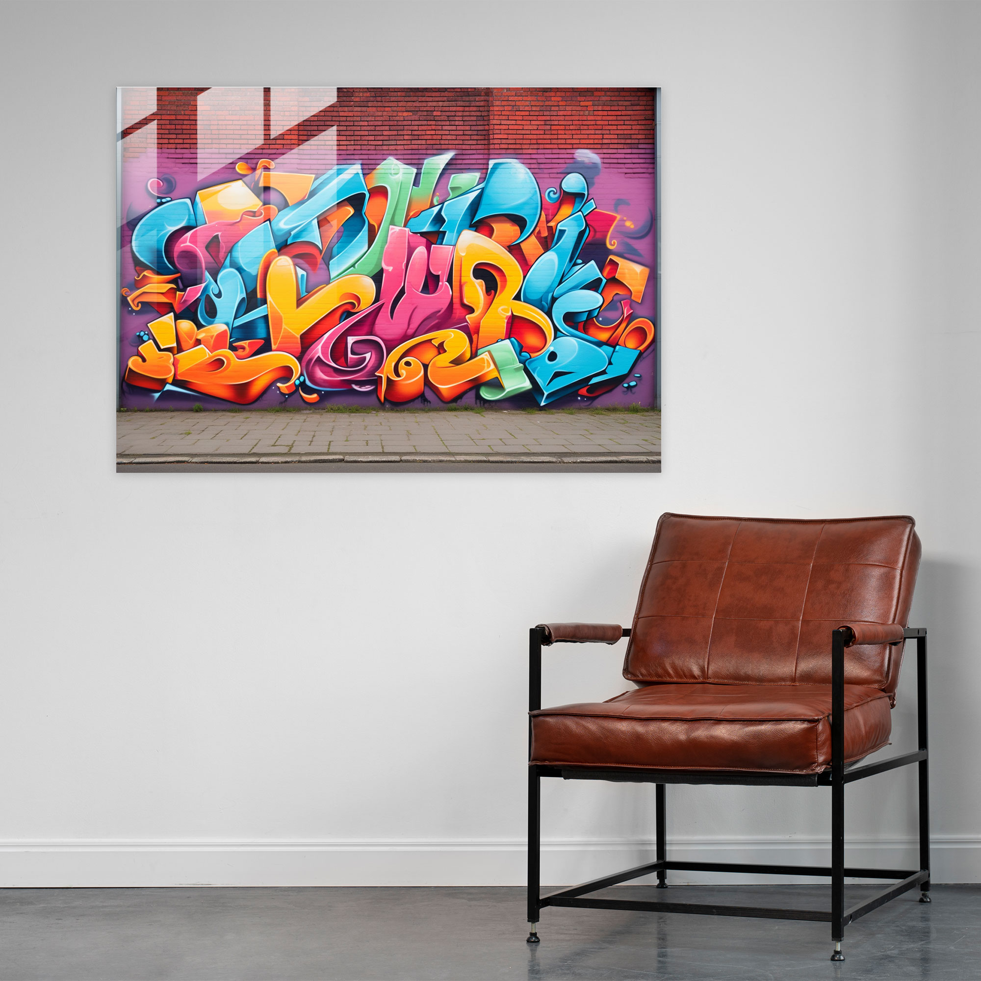 Graffiti Glass Print - Powerful Message - Graffiti, Modern Art, Glass Wall Art, Glass Print