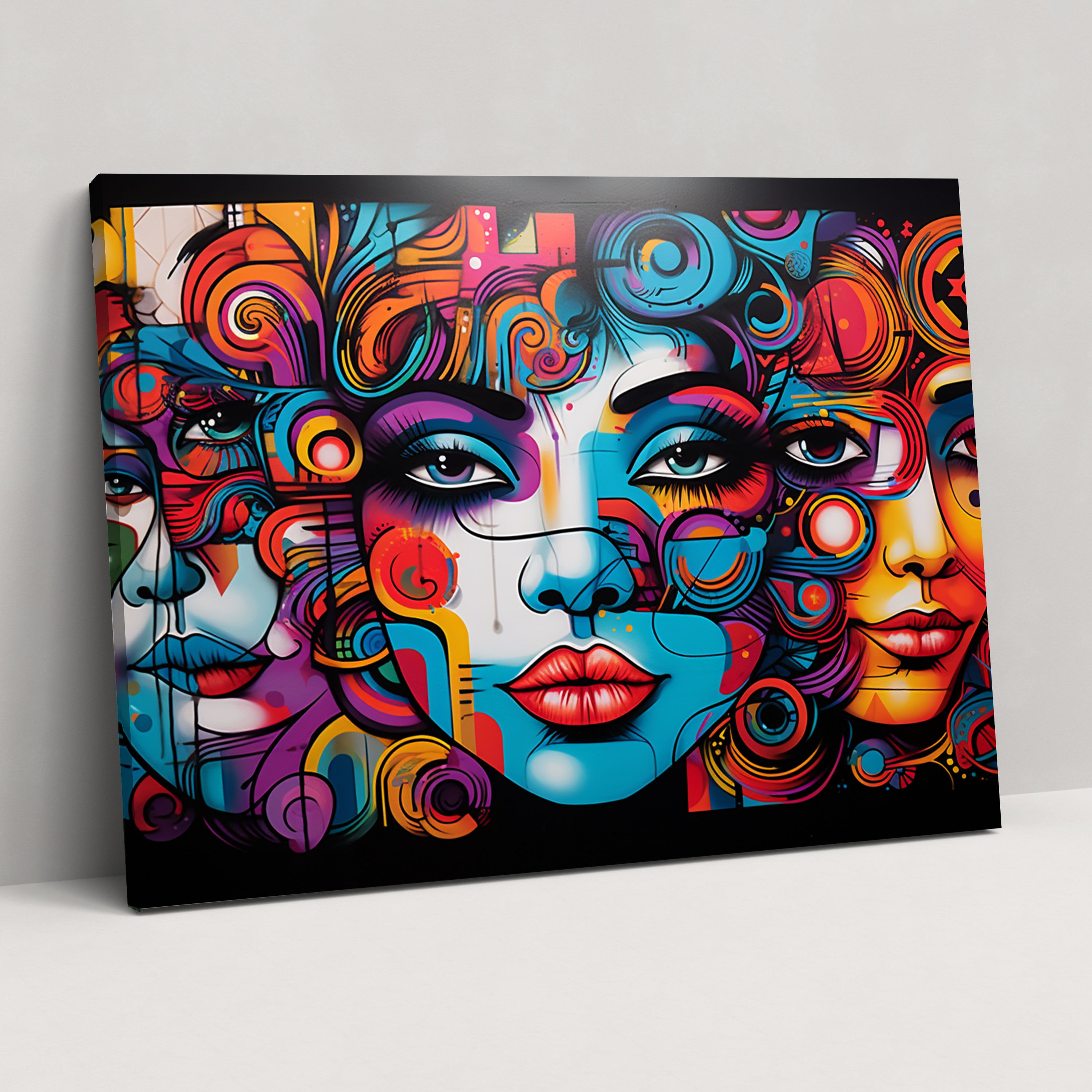 Community Graffiti Canvas Print - Graffiti, Canvas Print, Vibrant, Home Decoration
