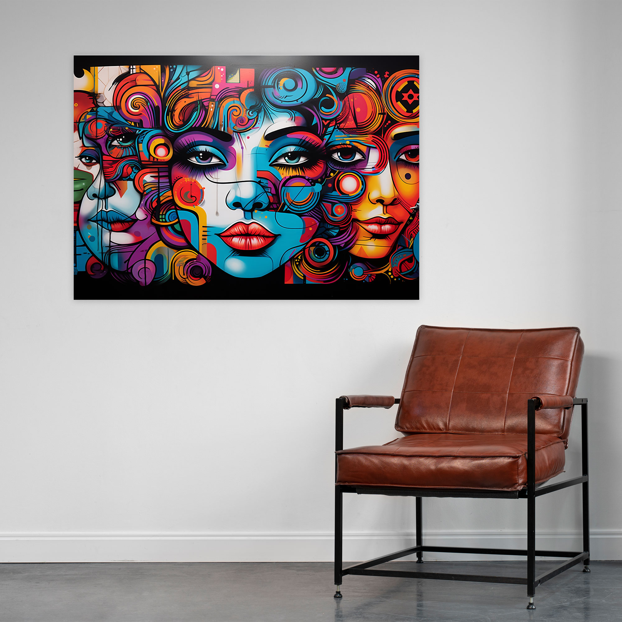 Community Graffiti Canvas Print - Graffiti, Canvas Print, Vibrant, Home Decoration