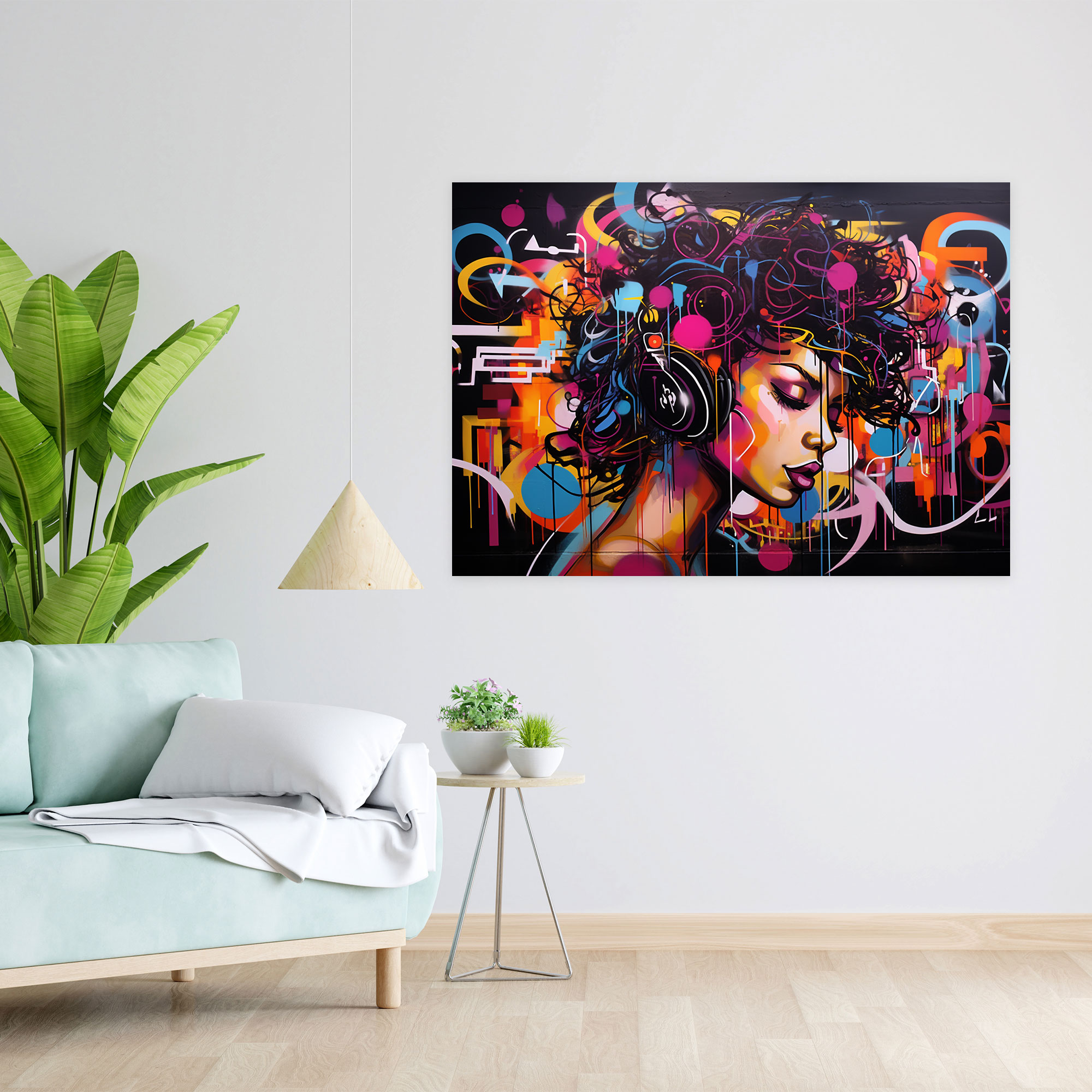 Musical Graffiti Wall Art - Graffiti, Energy, Wall Art, Canvas Wall Art