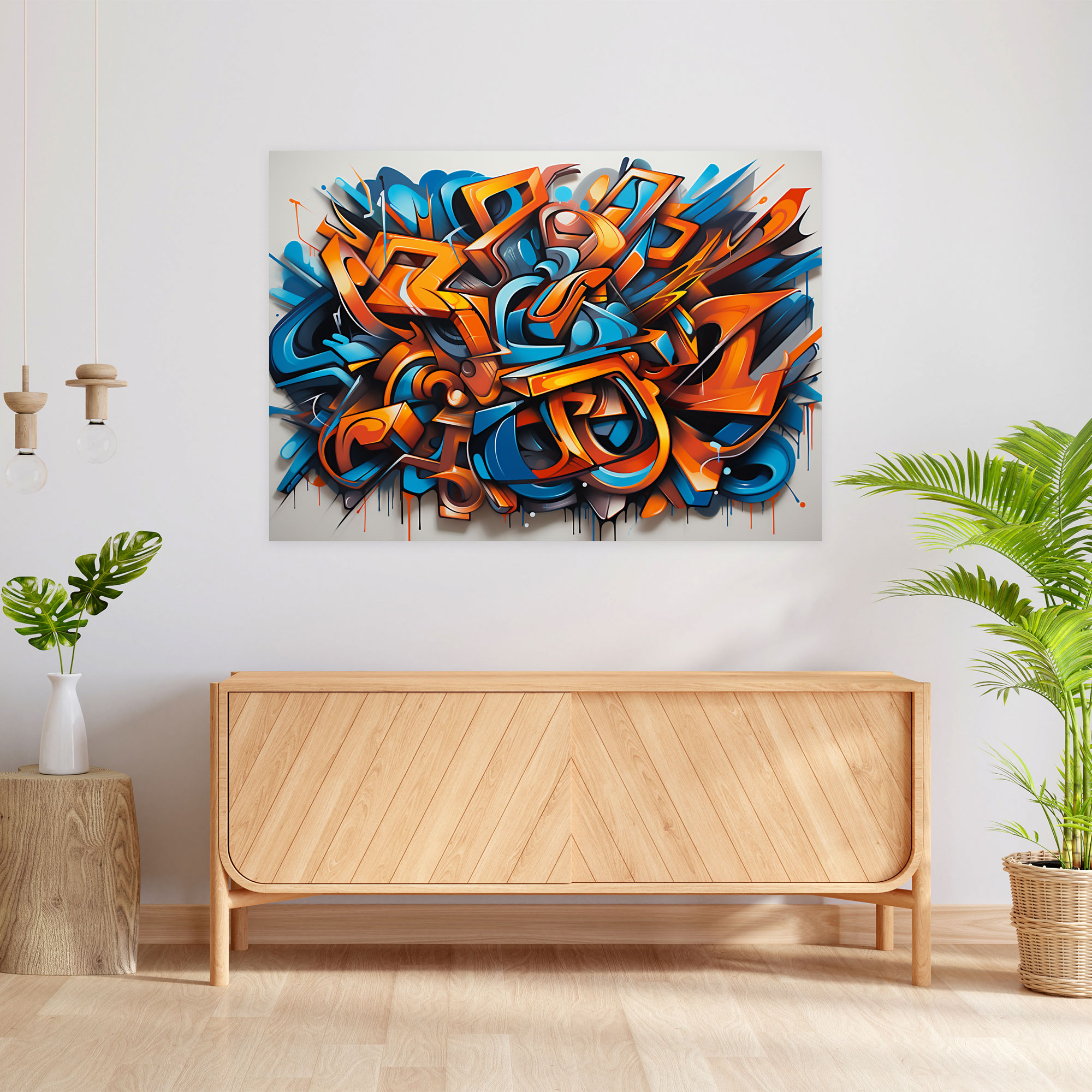 Grafiti Tipografisi Kanvas Tablo - Grafiti Kanvas Tablo Duvar Sanatı