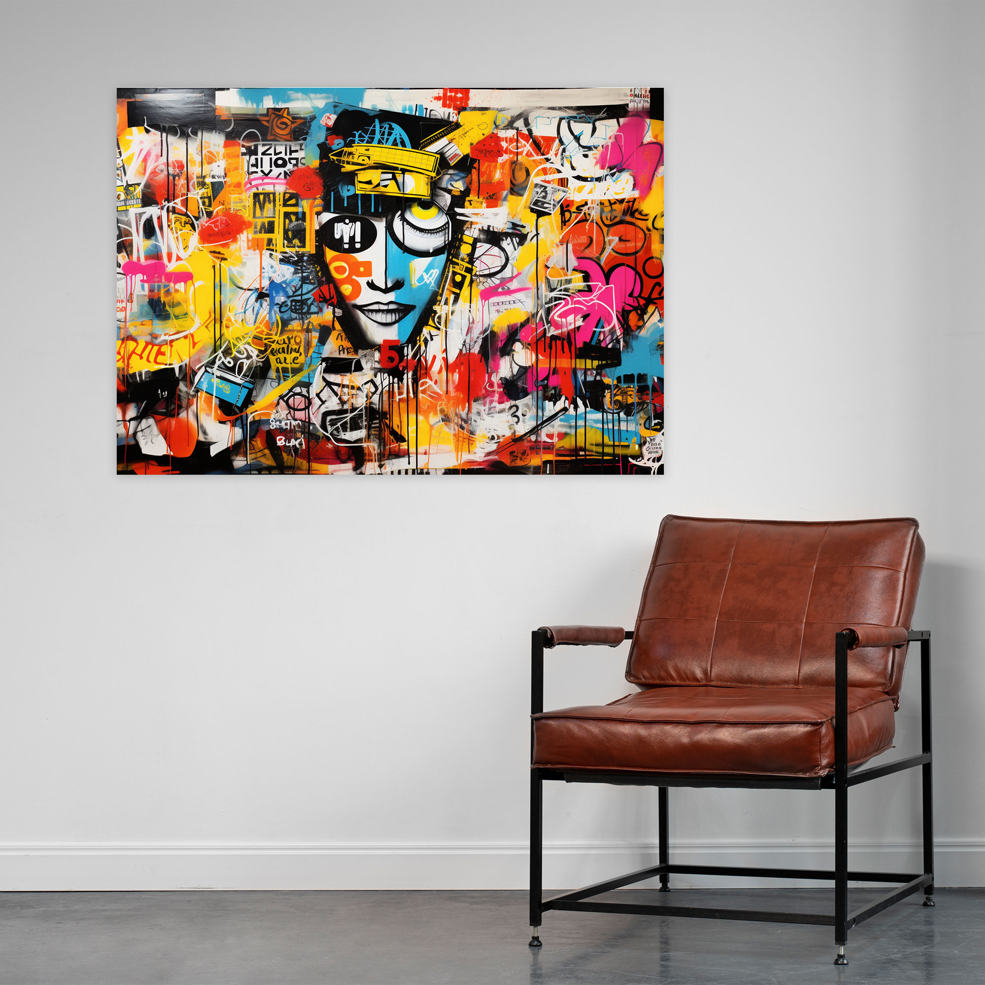 Graffiti Collage Canvas Print - Graffiti, Graffiti, Canvas Wall Art, Wall Decoration