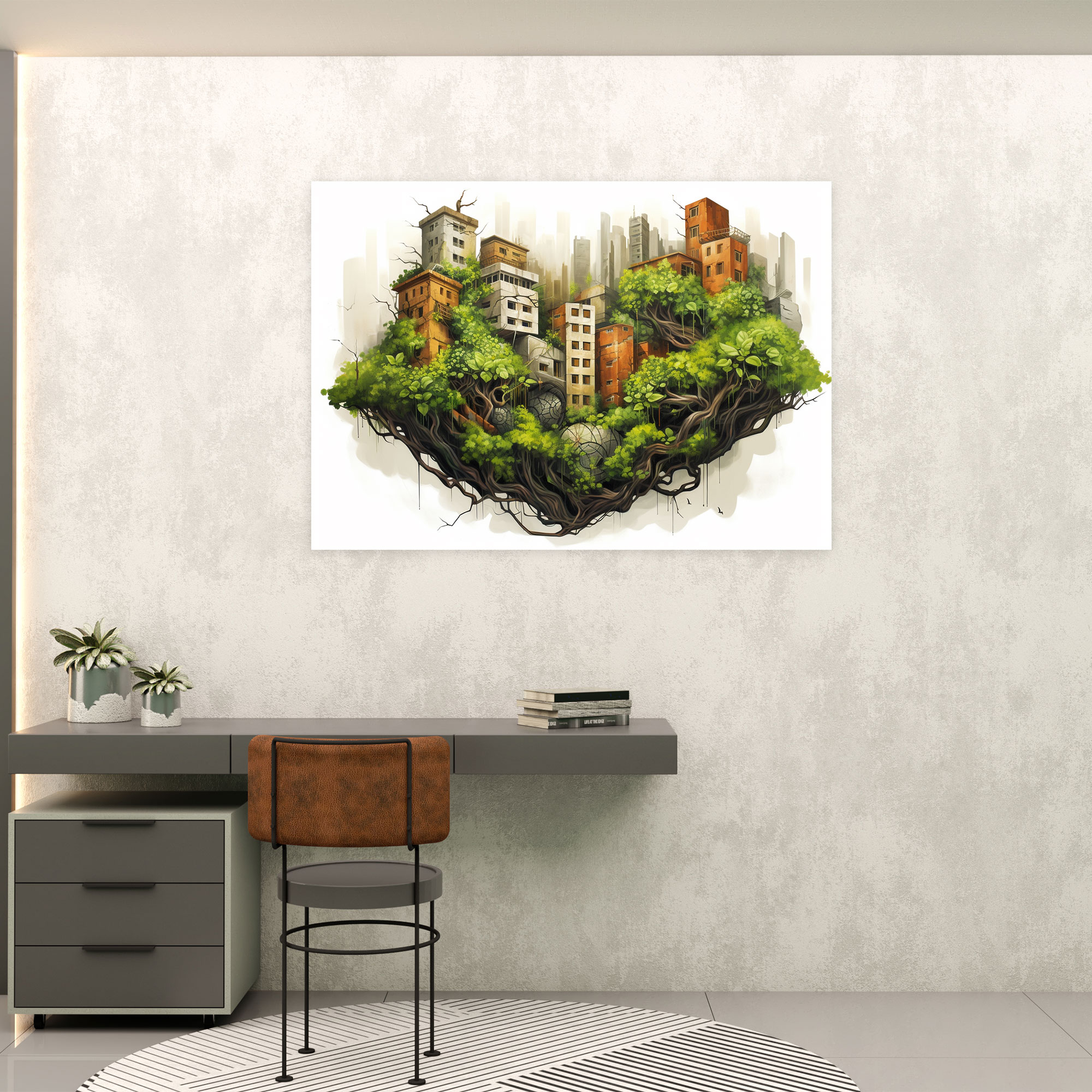 Urban Nature Graffiti Wall Art - Graffiti, Canvas Print, Graffiti, Cityscape