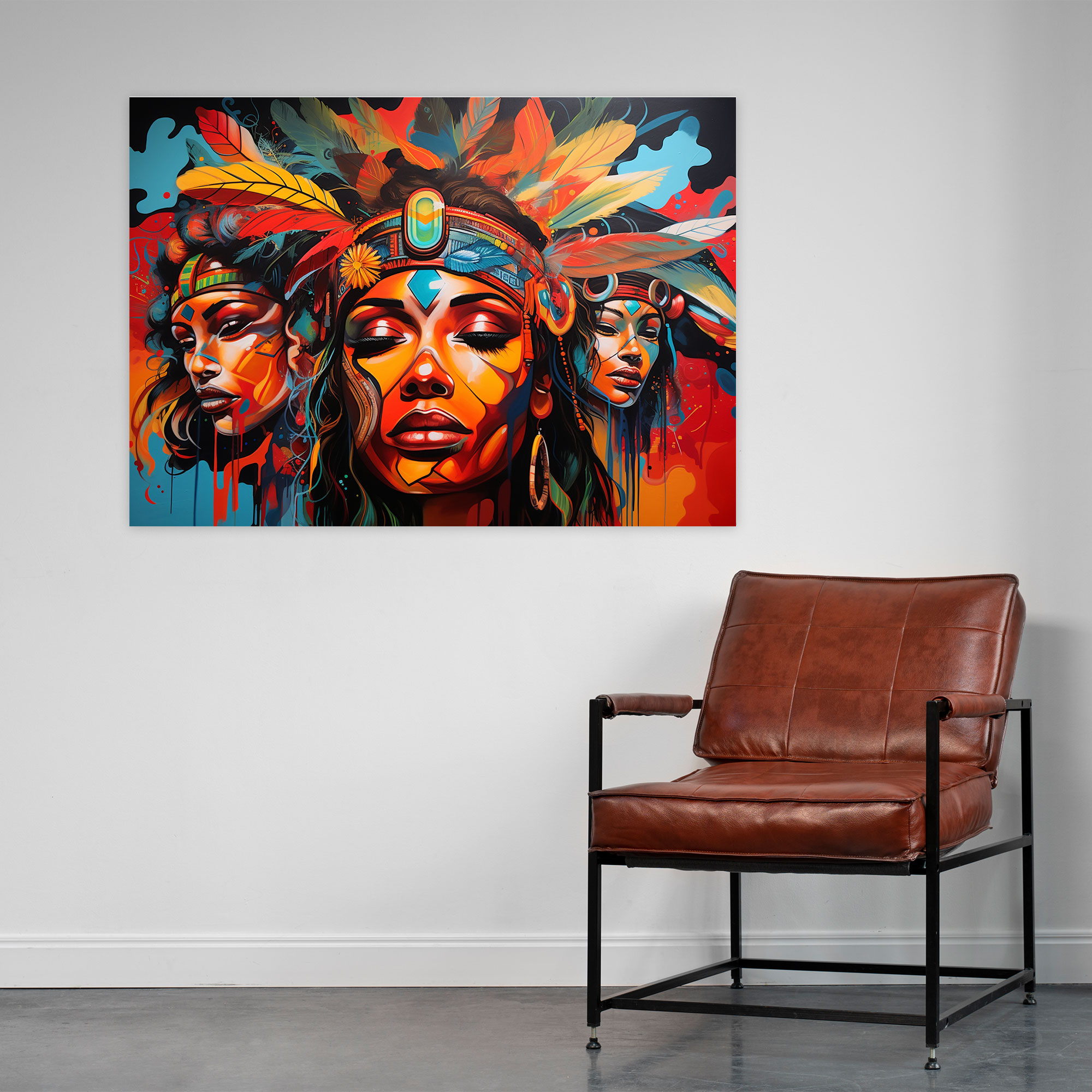 Cultural Fusion Graffiti Canvas Print - Graffiti, Wall Decoration, Harmony, Diversity