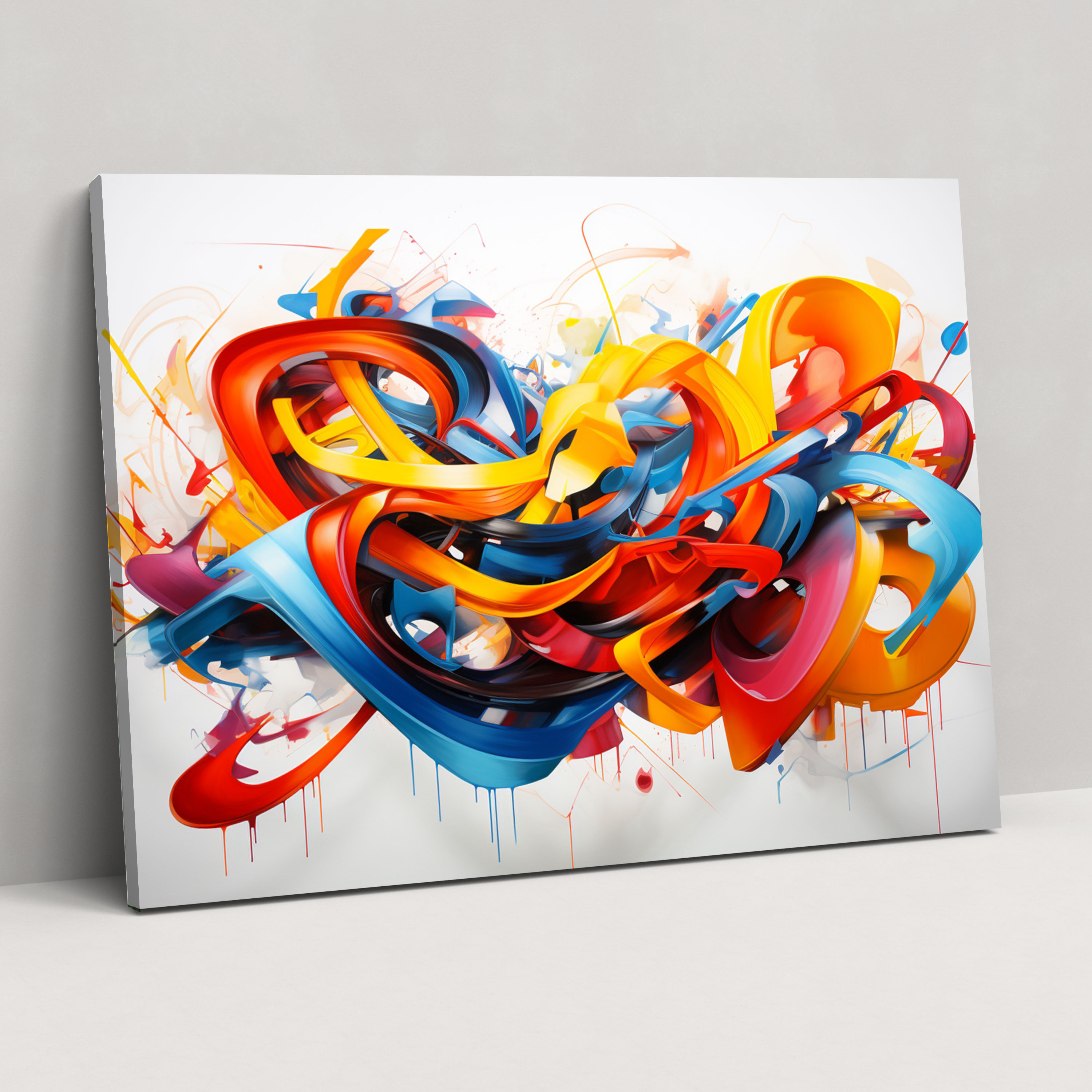 Bold Graffiti Strokes Canvas Print - Graffiti, Wall Decoration, Canvas Print, Canvas