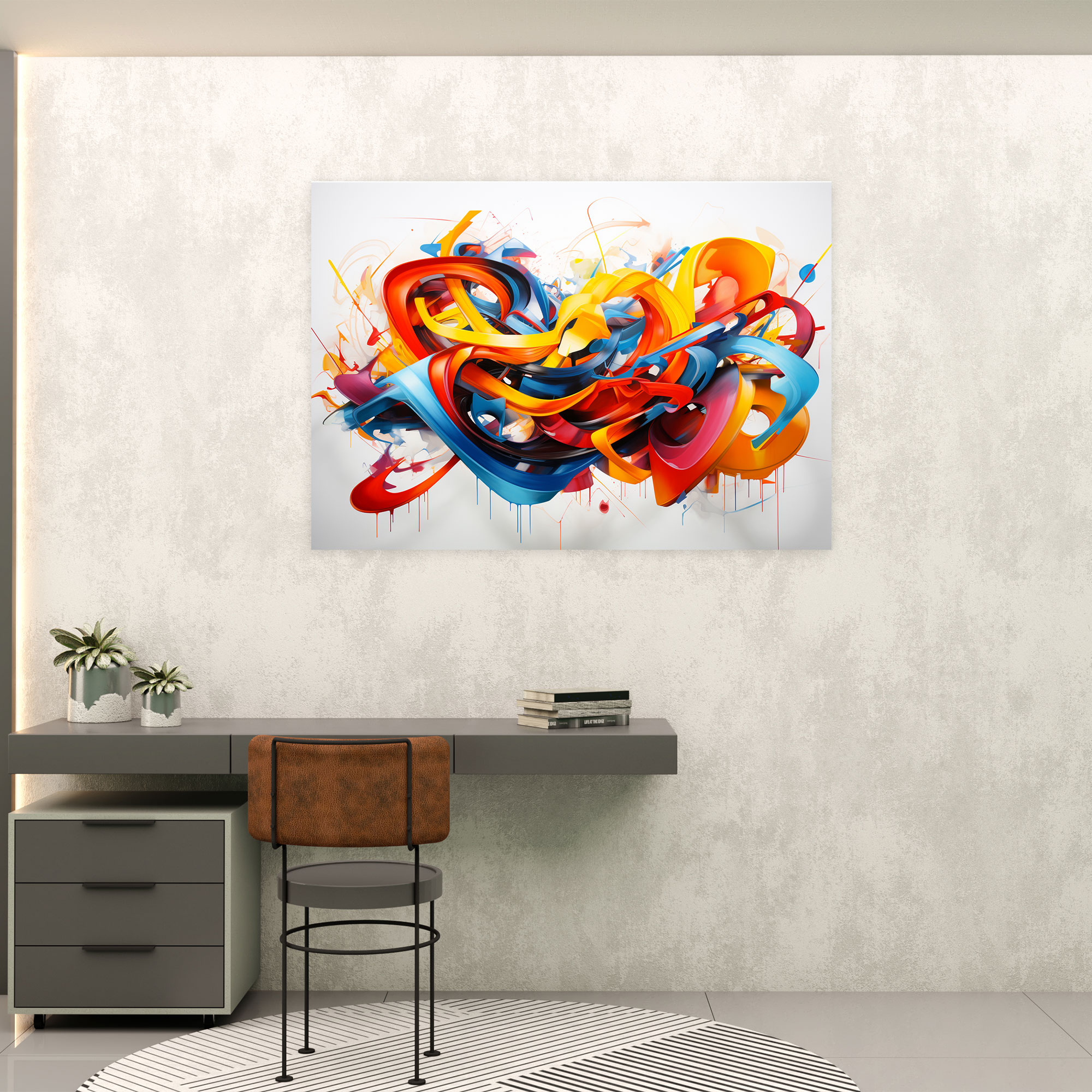 Bold Graffiti Strokes Canvas Print - Graffiti, Wall Decoration, Canvas Print, Canvas
