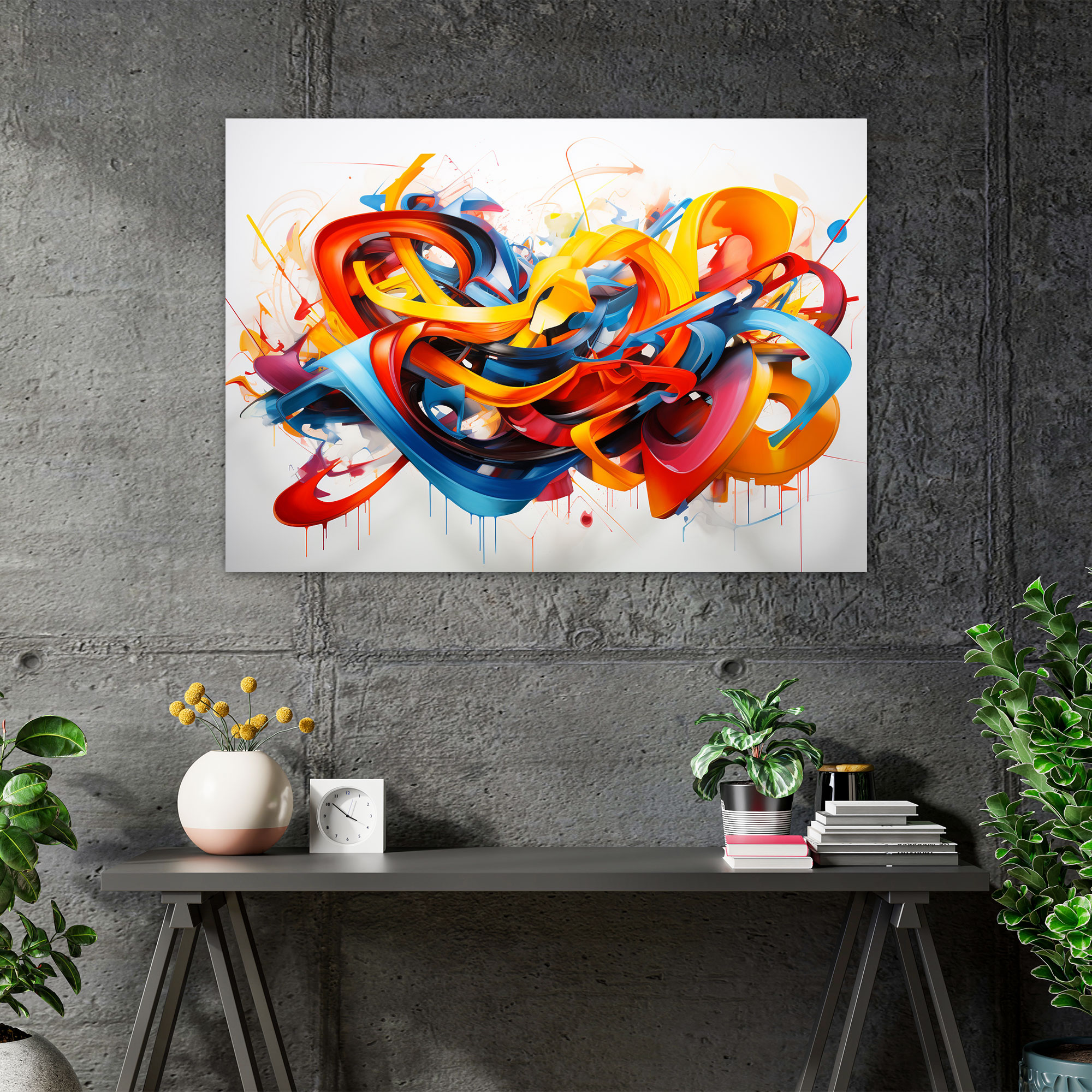 Bold Graffiti Strokes Canvas Print - Graffiti, Wall Decoration, Canvas Print, Canvas