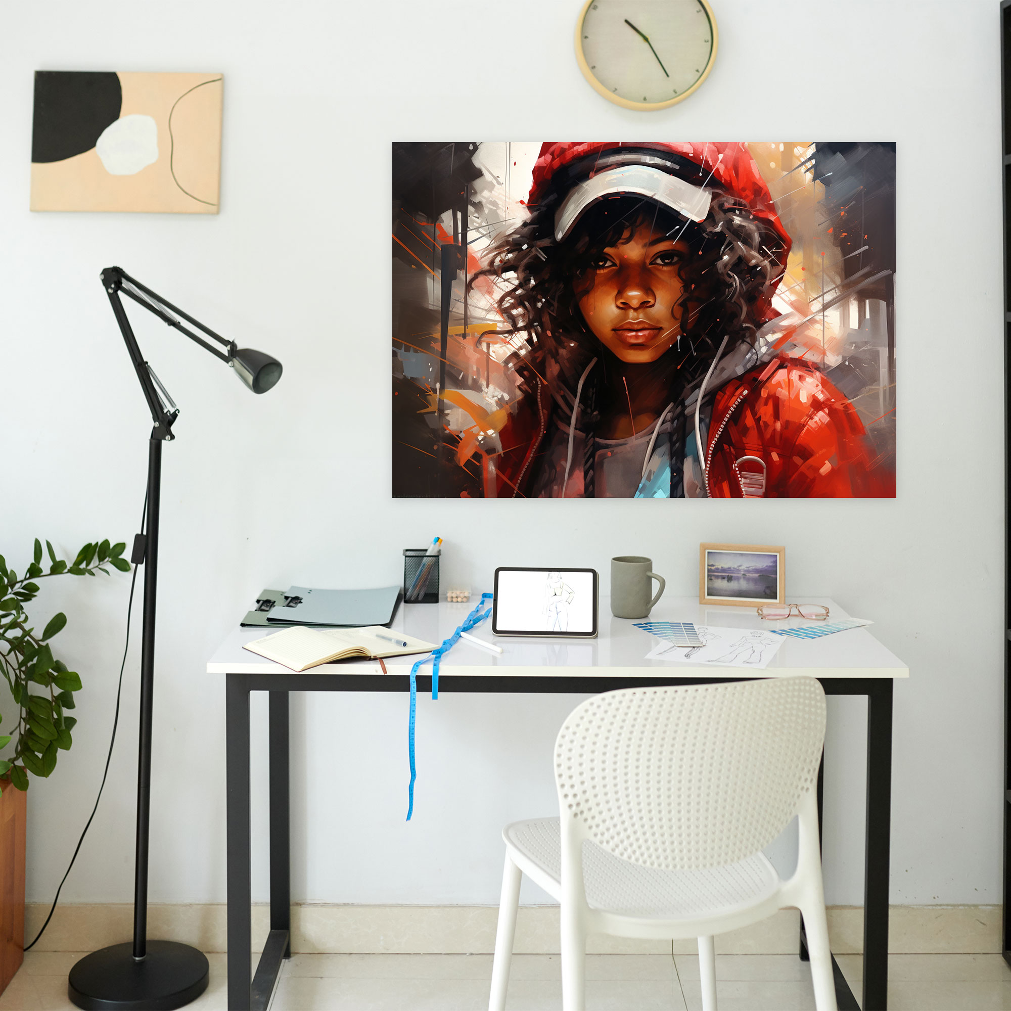 Graffiti Portraits Canvas Print - Graffiti, Striking Depictions, Emotions, Canvas Wall Art