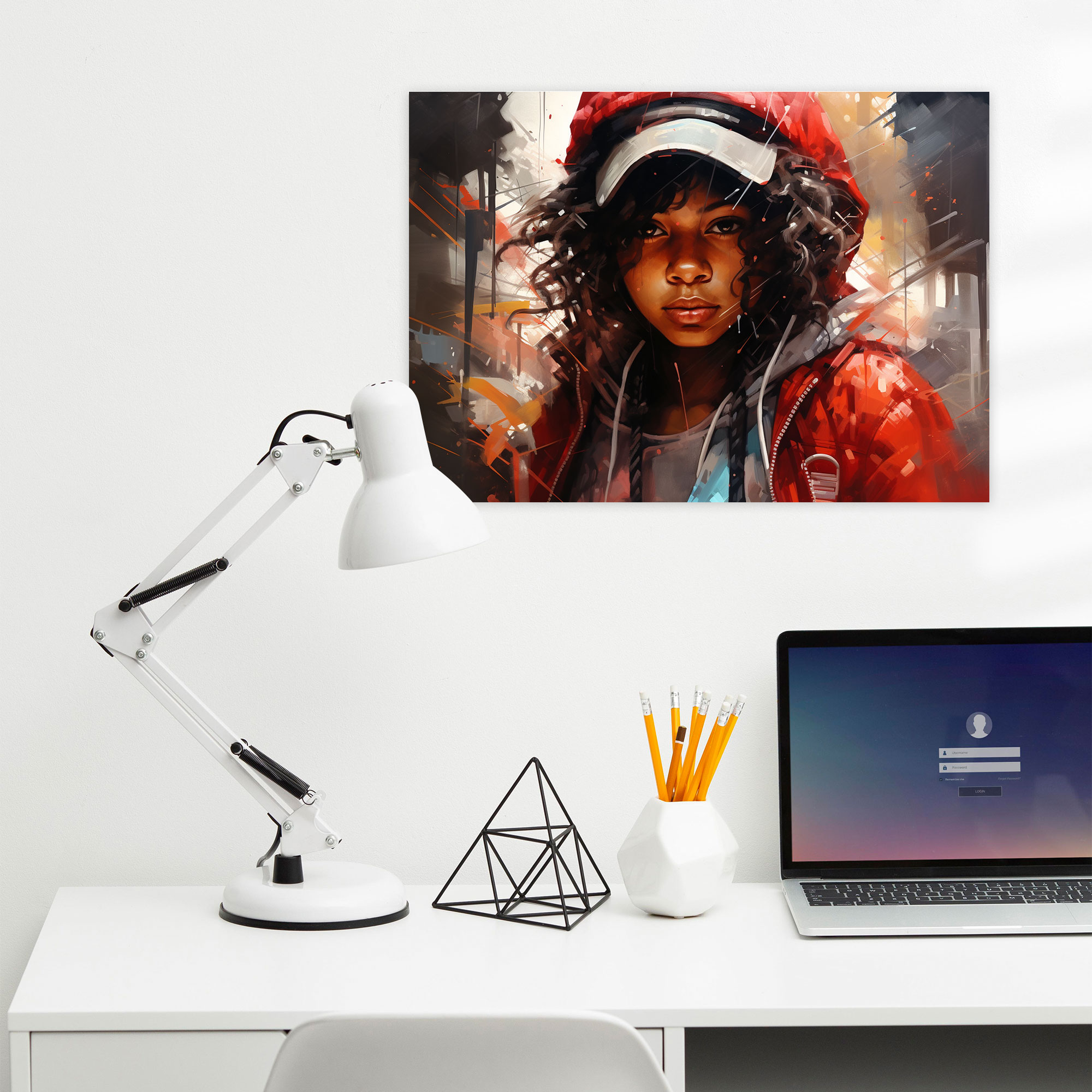 Graffiti Portraits Canvas Print - Graffiti, Striking Depictions, Emotions, Canvas Wall Art