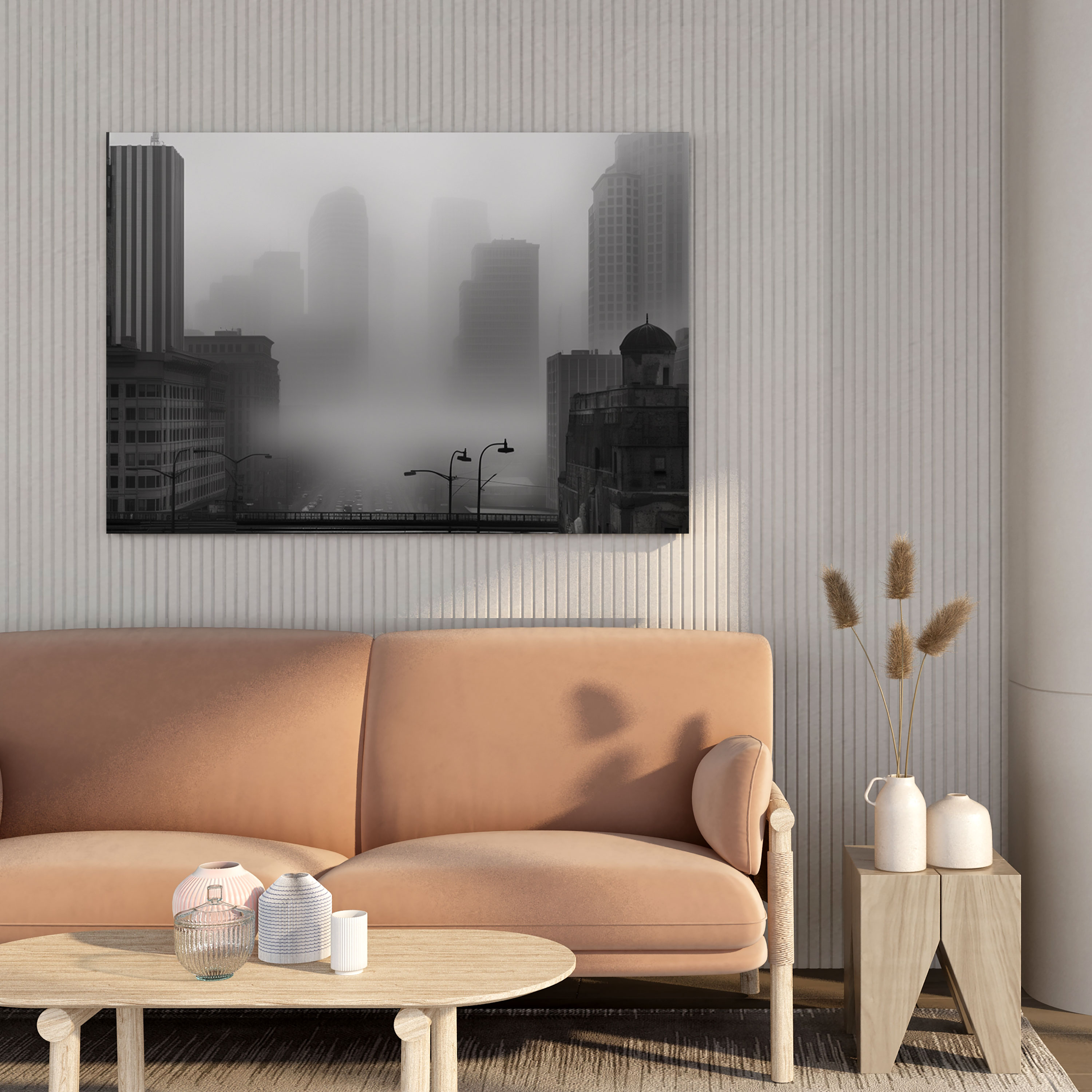Gray Urban Mystery Wall Art - Gray, Canvas Wall Art, Wall Decoration, Urban Mystery