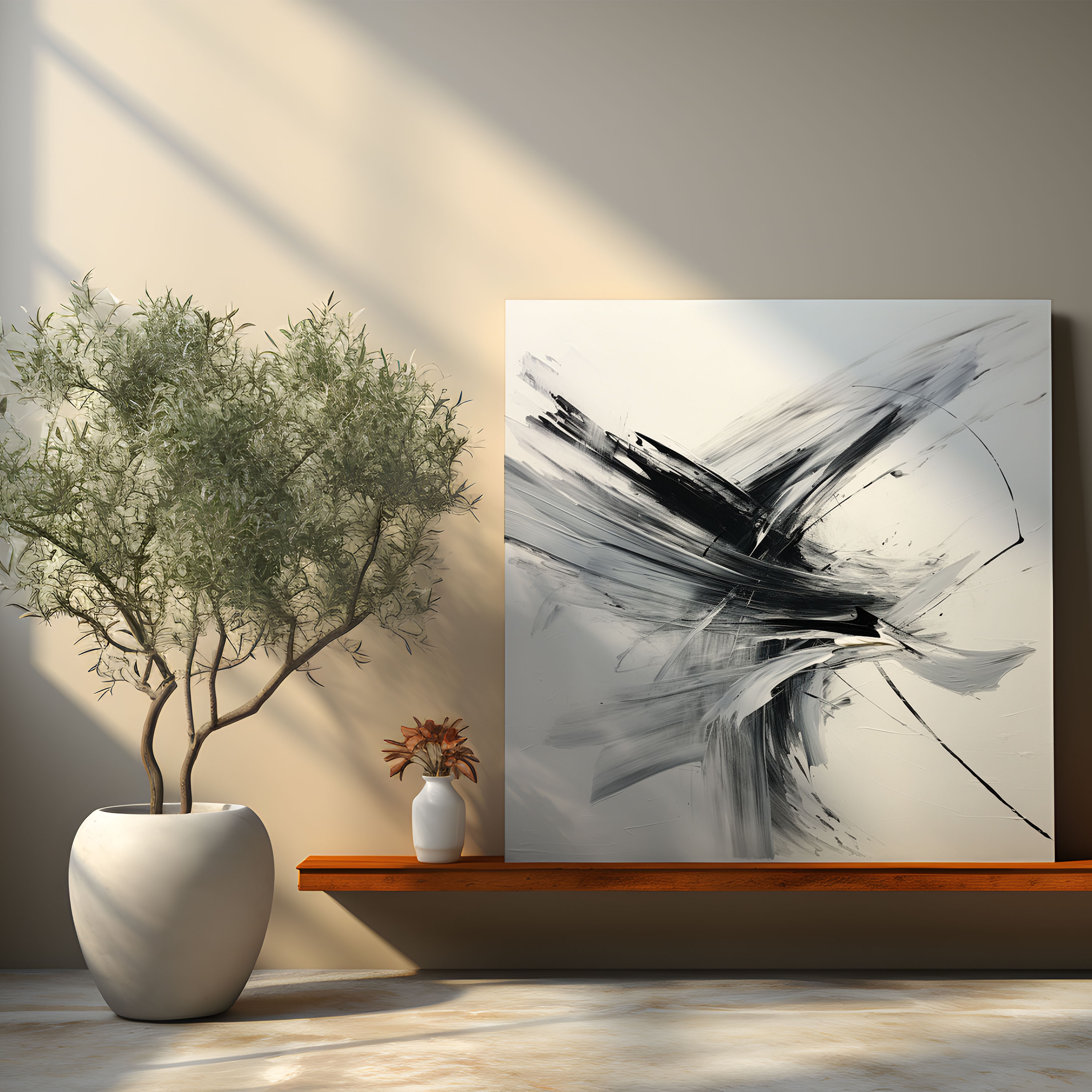 Gray Energy Canvas Print - Gray, Wall Art, Canvas, Home Decoration