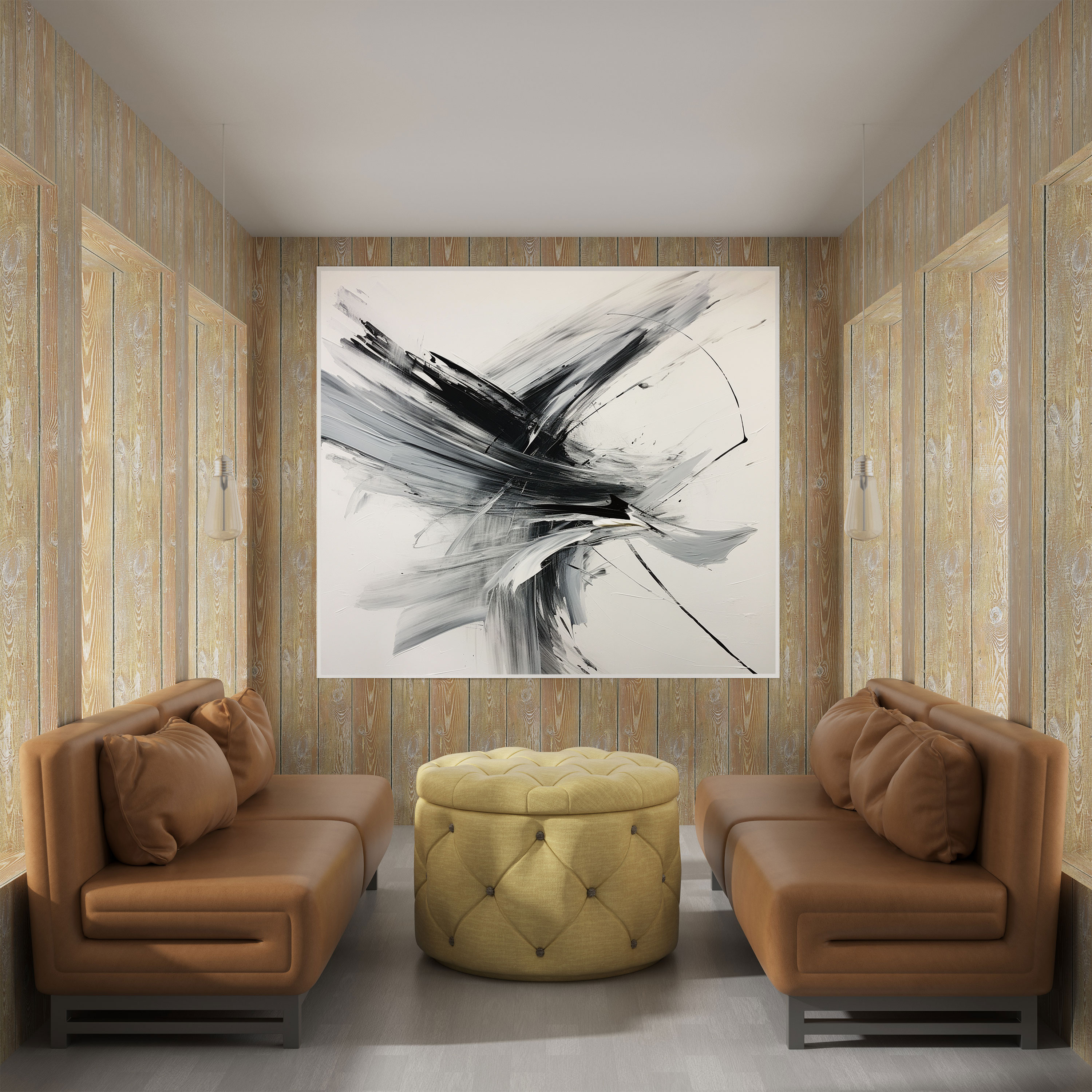 Gray Energy Canvas Print - Gray, Wall Art, Canvas, Home Decoration