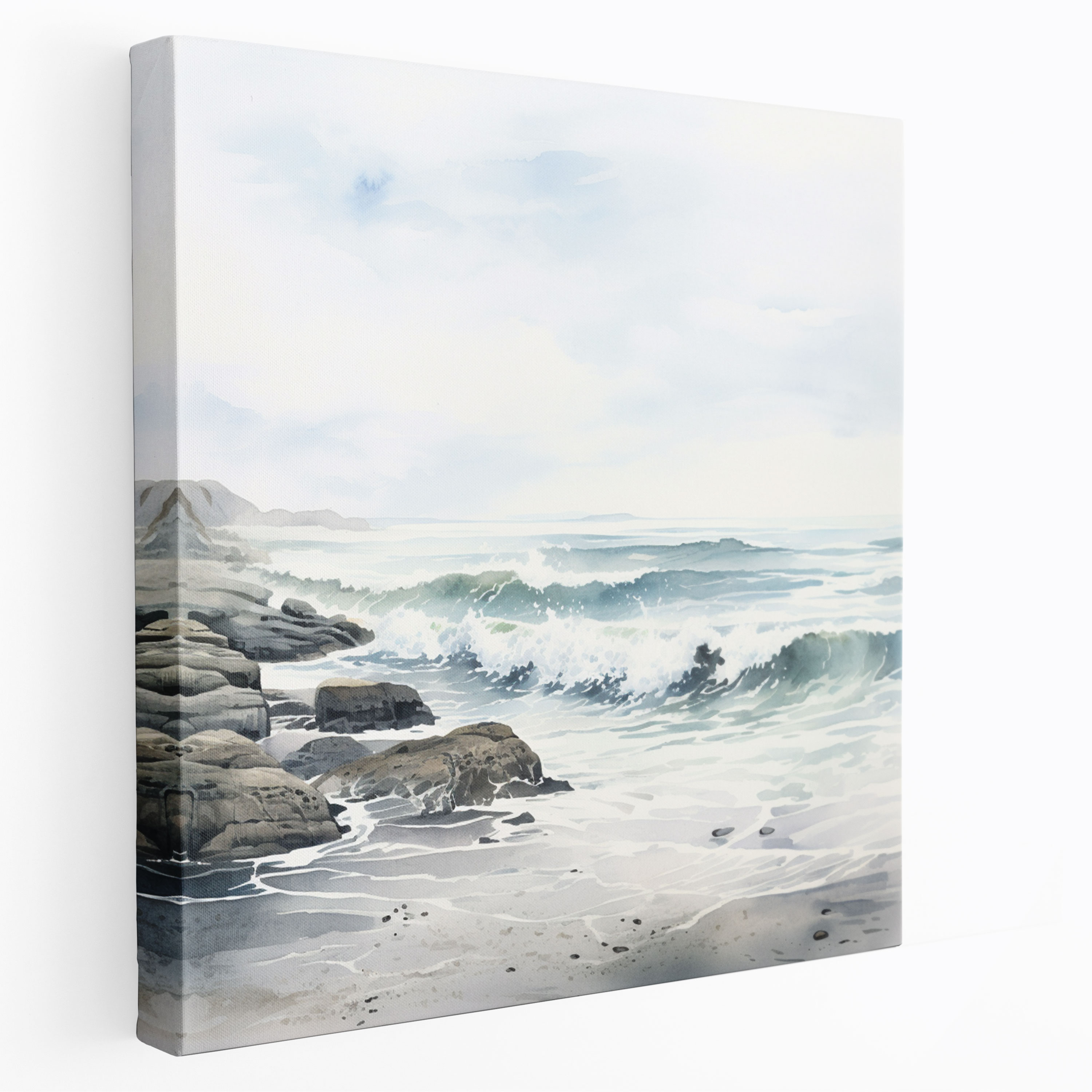Gray Seascape Wall Art - Gray, Canvas, Wall Decoration, Home Decoration