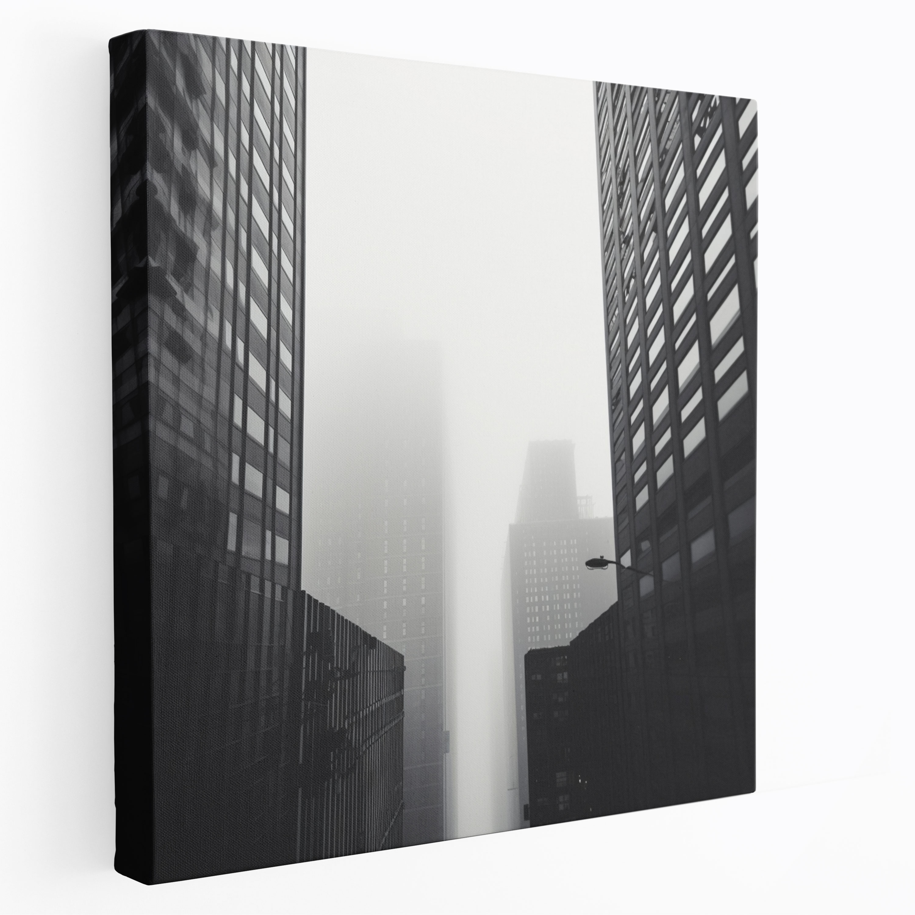Gray Cityscape Canvas Print - Gray, Wall Decoration, Wall Art, Urban Living