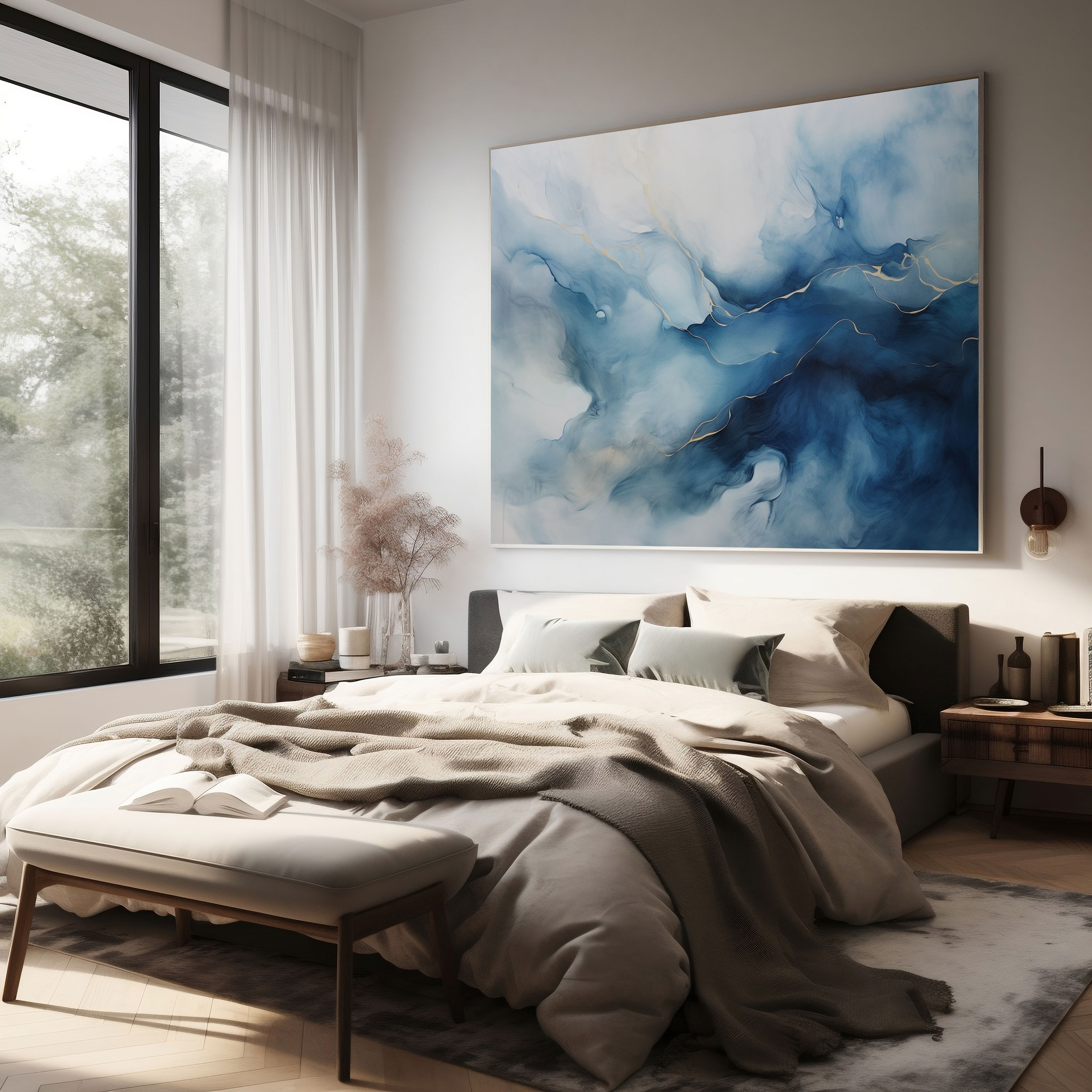 Gray Clouds Canvas Print - Gray, Canvas Wall Art, Gray And Blue, Beauty