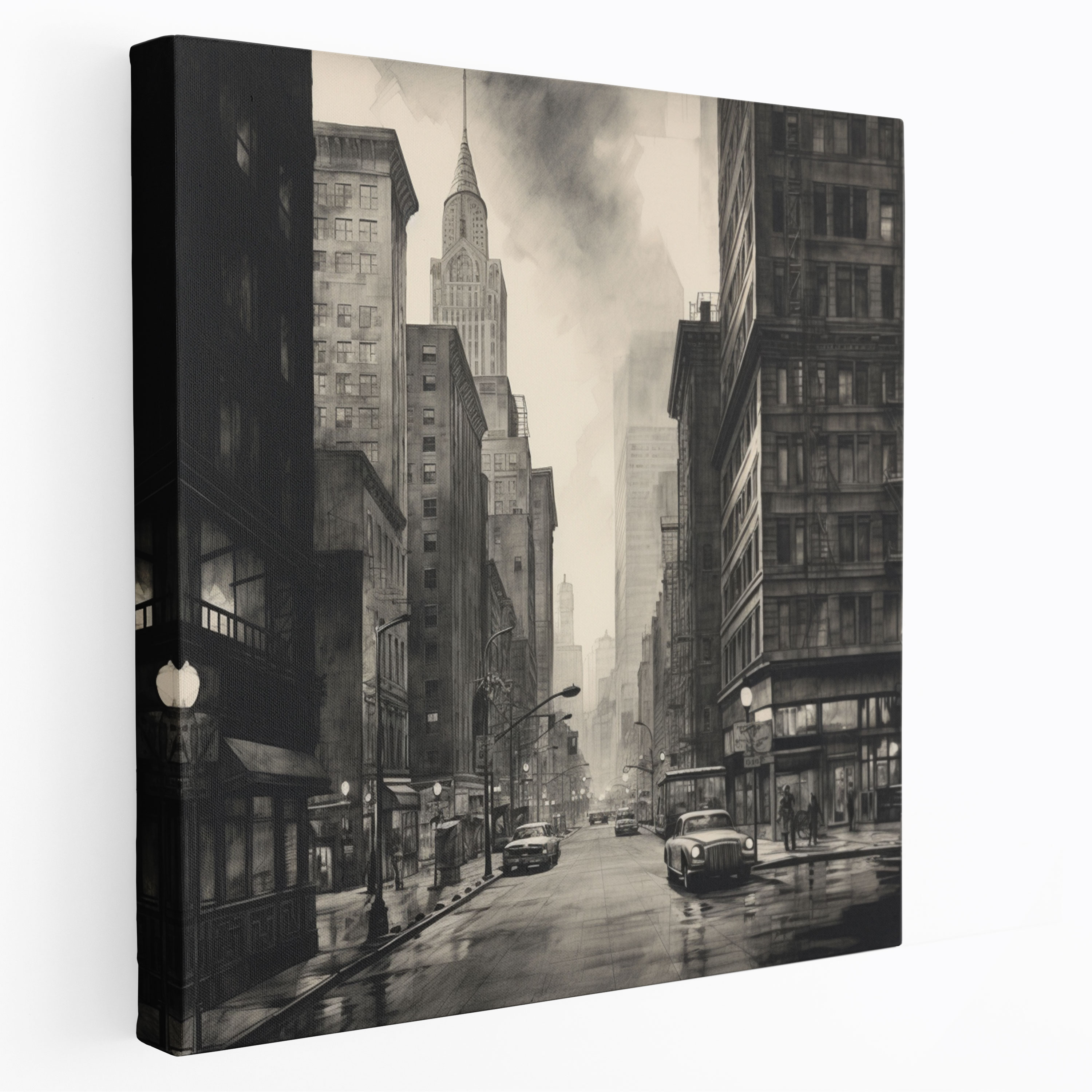 Gray City Canvas Print - Gray, Sophistication, Gray, Dusk