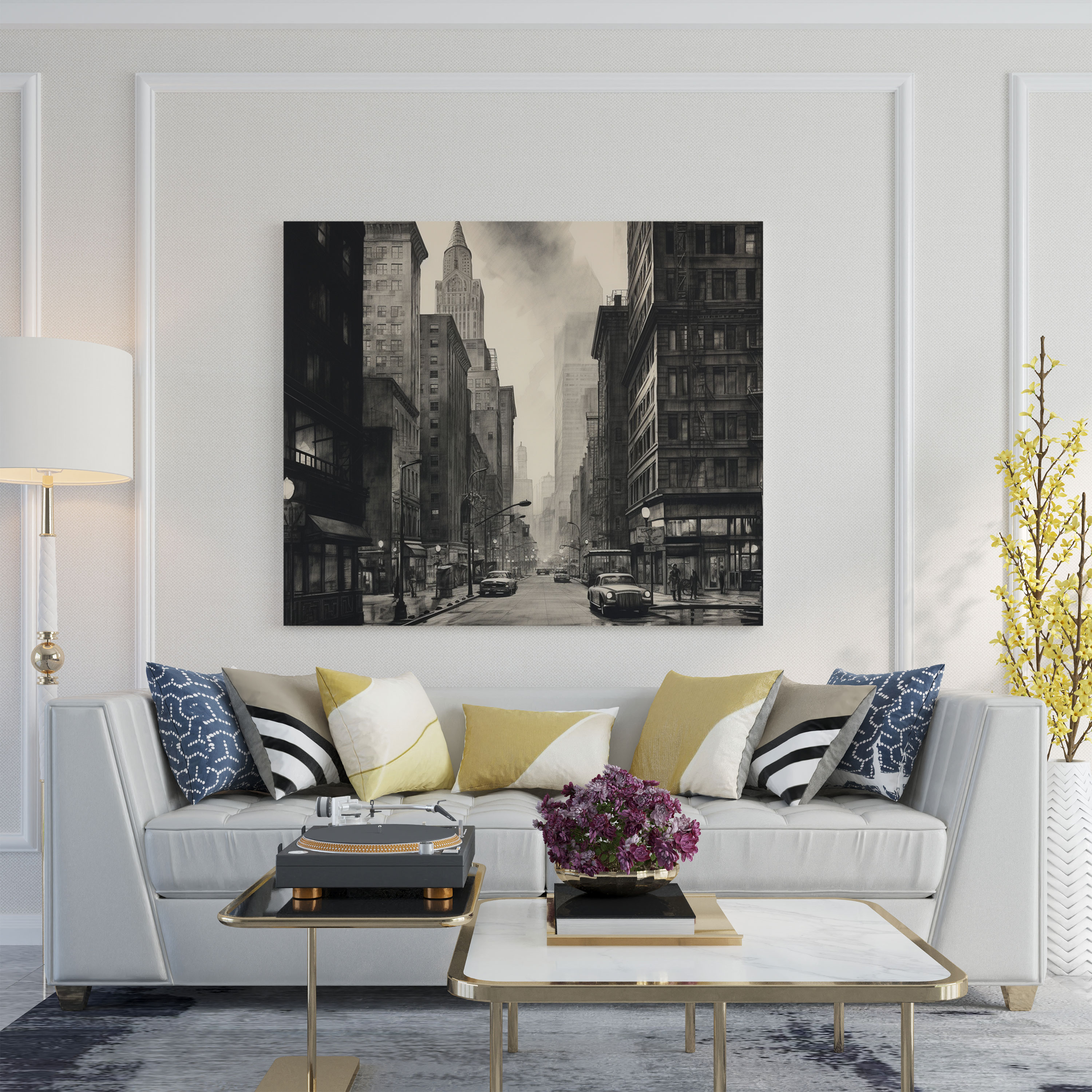 Gray City Canvas Print - Gray, Sophistication, Gray, Dusk