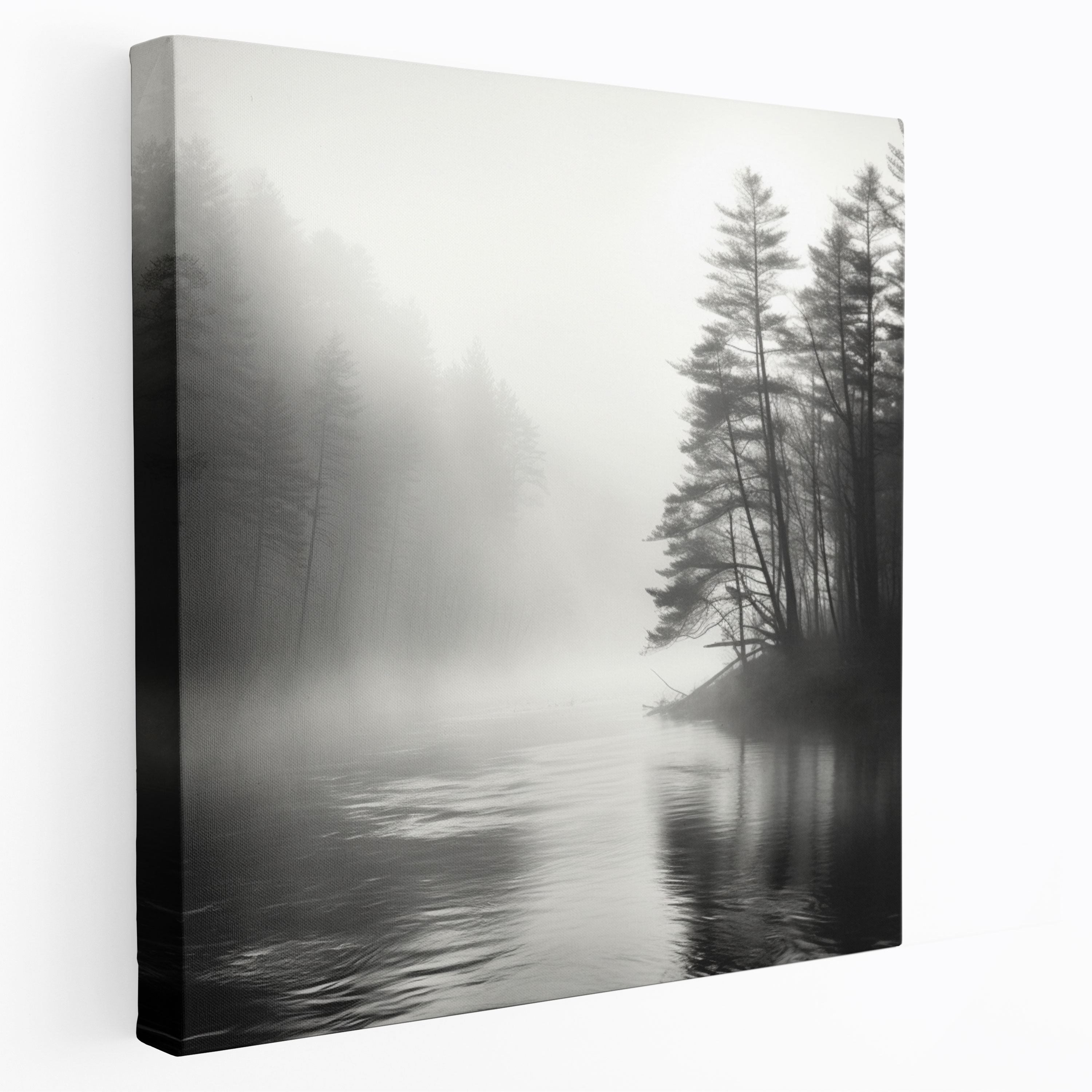 Gray Mist Canvas Print - Gray, Serene, Wall Art, Canvas Print