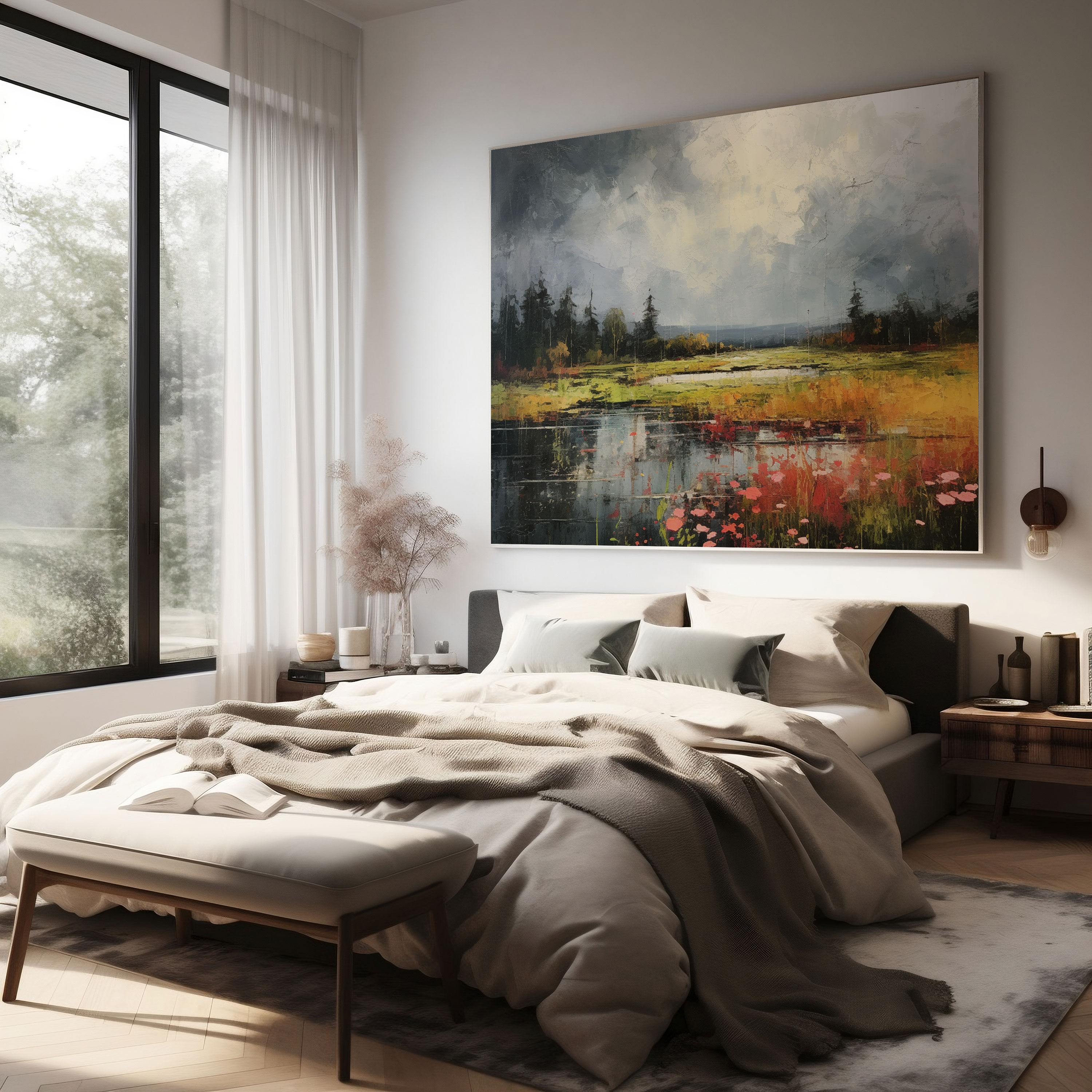 Gray Rain Canvas Print - Gray, Enchant, Gray Clouds, Wall Art