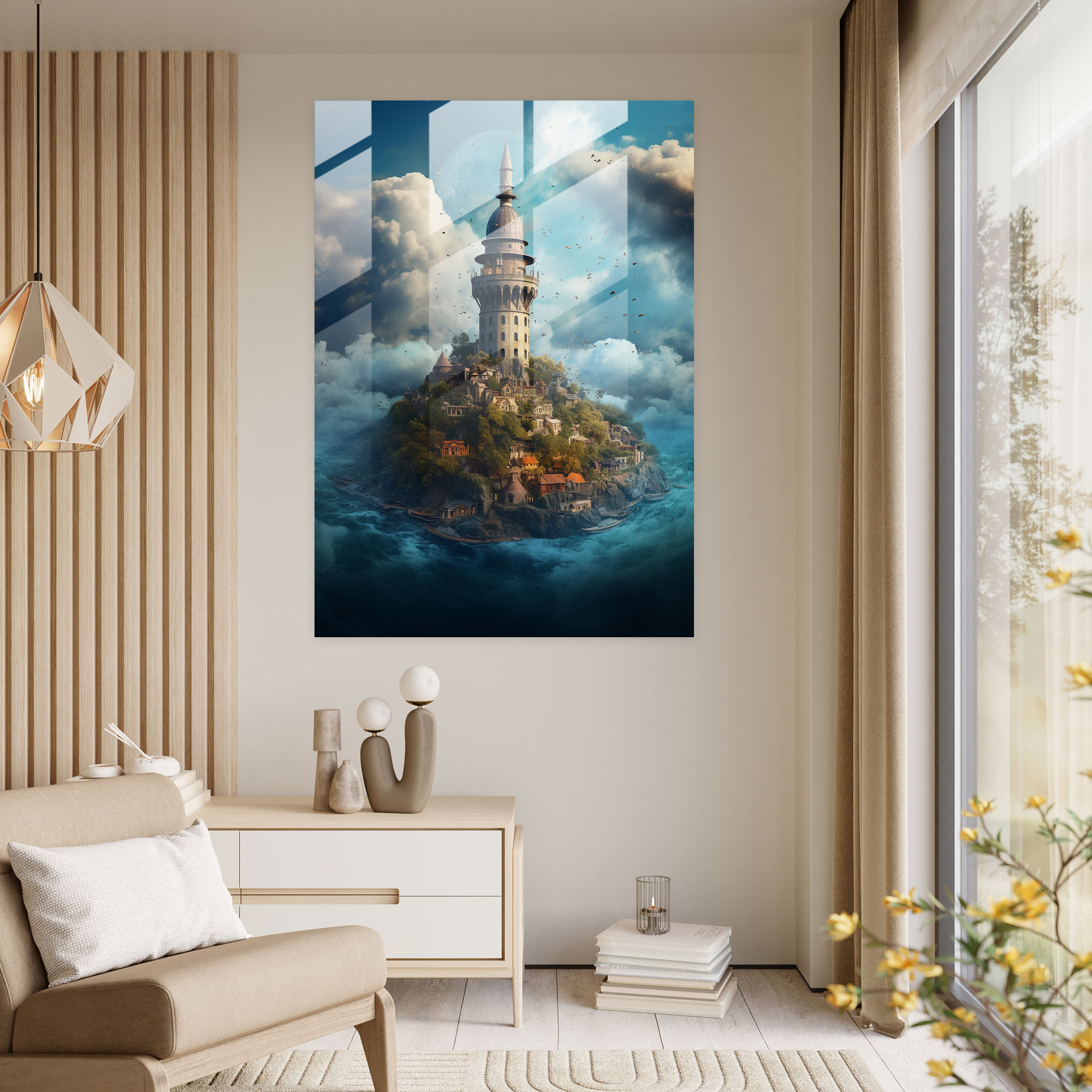 Galata Kulesi Duvar Dekorasyonu - Eve Surrealist Bir Dokunuş!