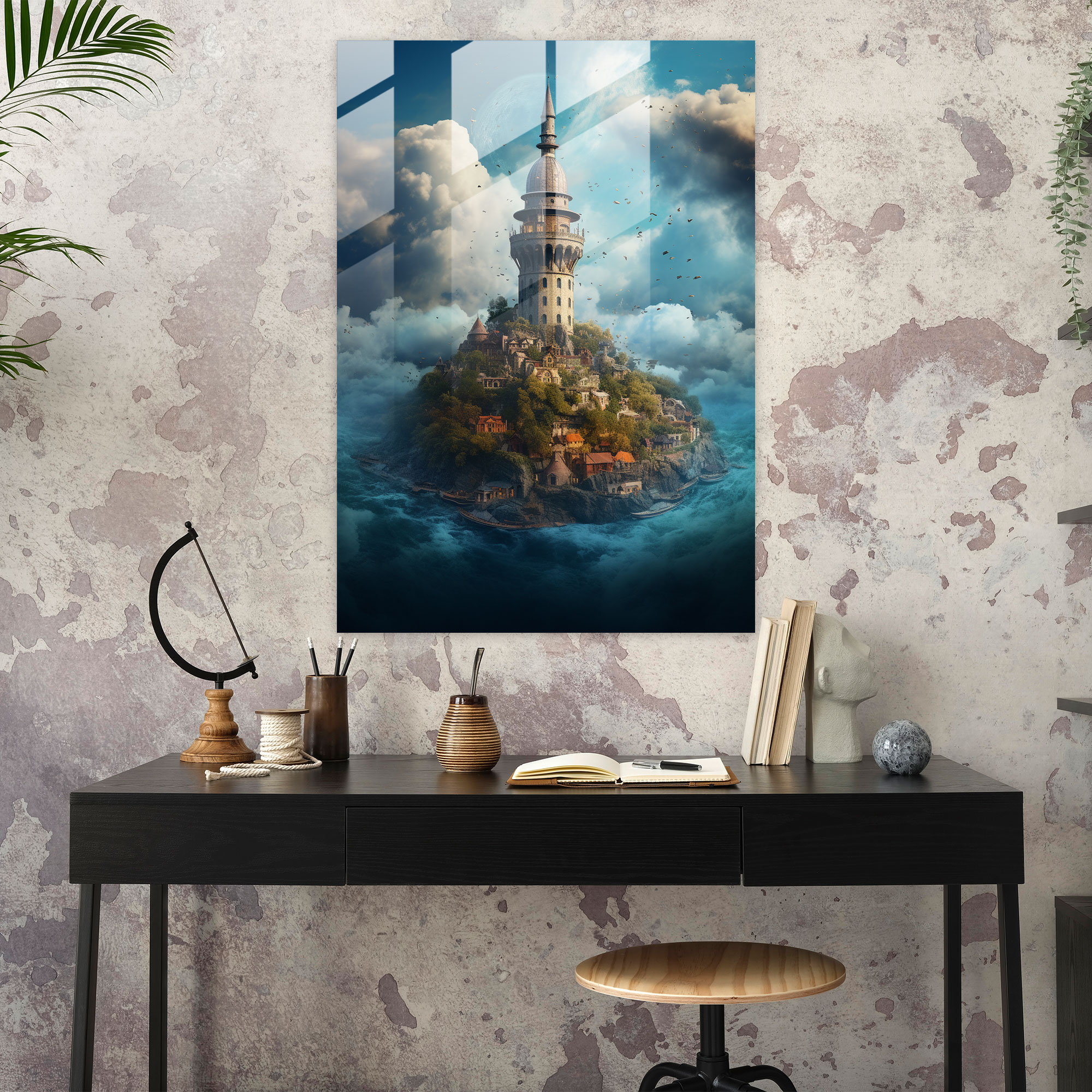 Galata Kulesi Duvar Dekorasyonu - Eve Surrealist Bir Dokunuş!