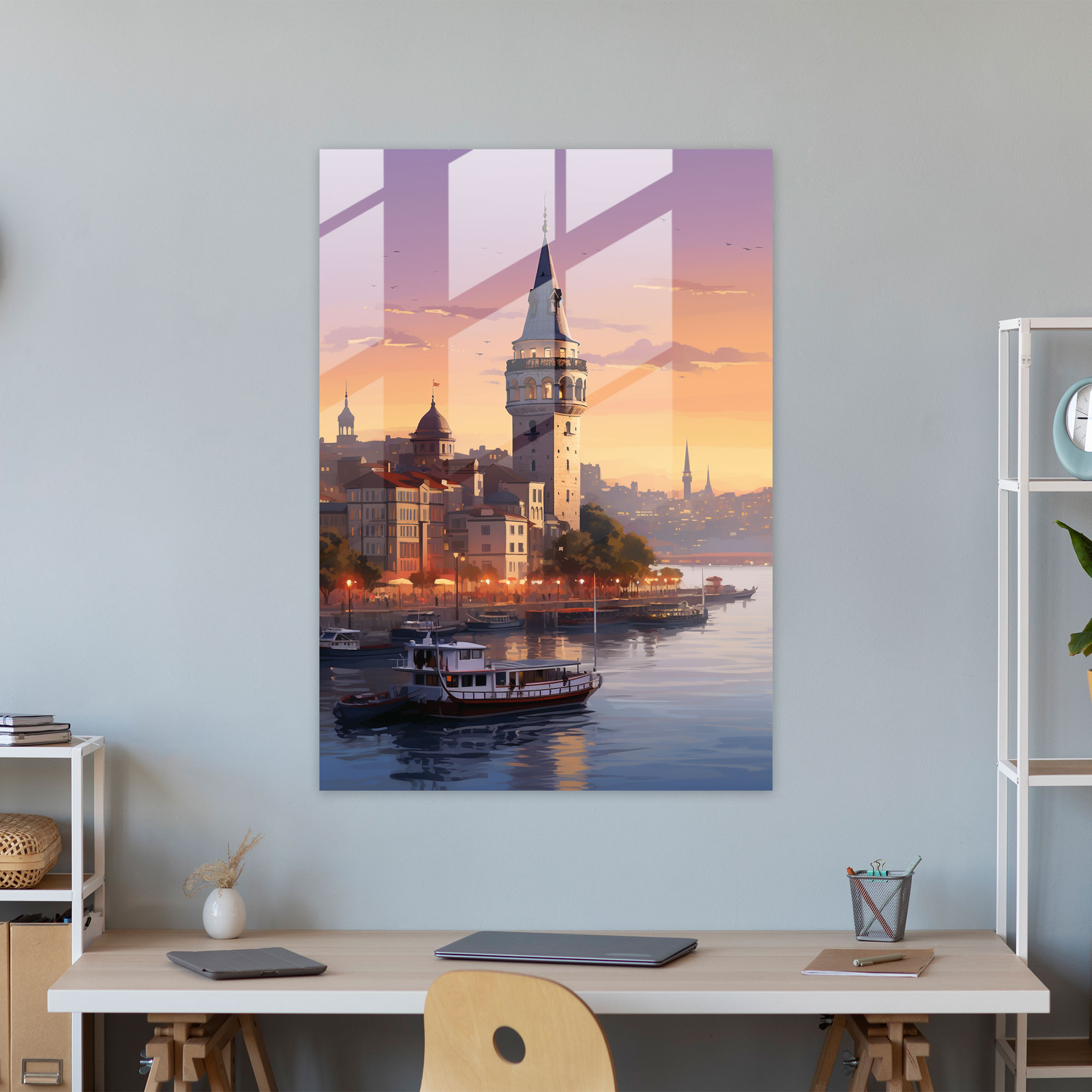 Galata Kulesi Modern Sanat - Cam Tablo Huzurlu Atmosfer