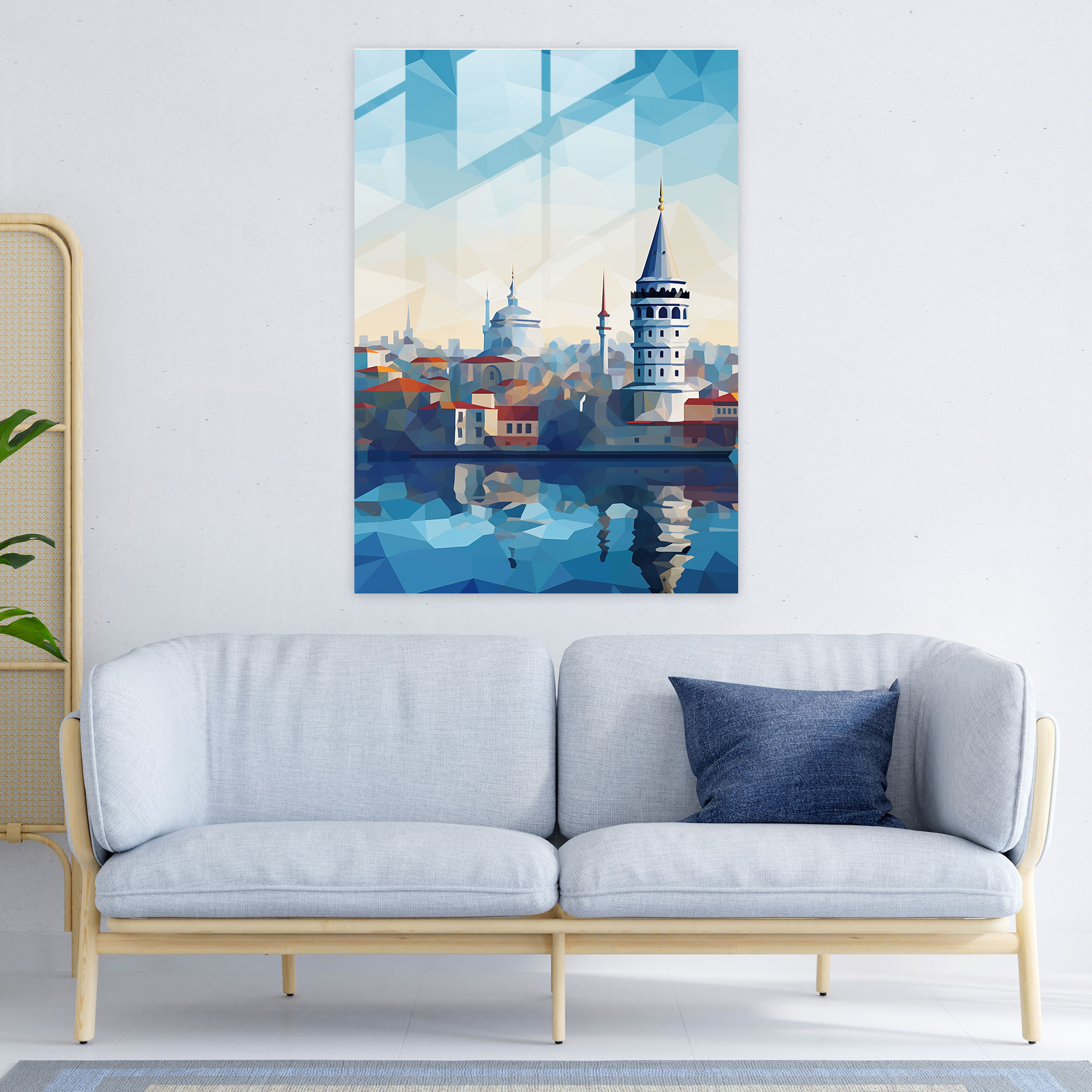 Galata Kulesi Cam Tablo - Galata Kulesi Cam Sanatı Modern Sanat