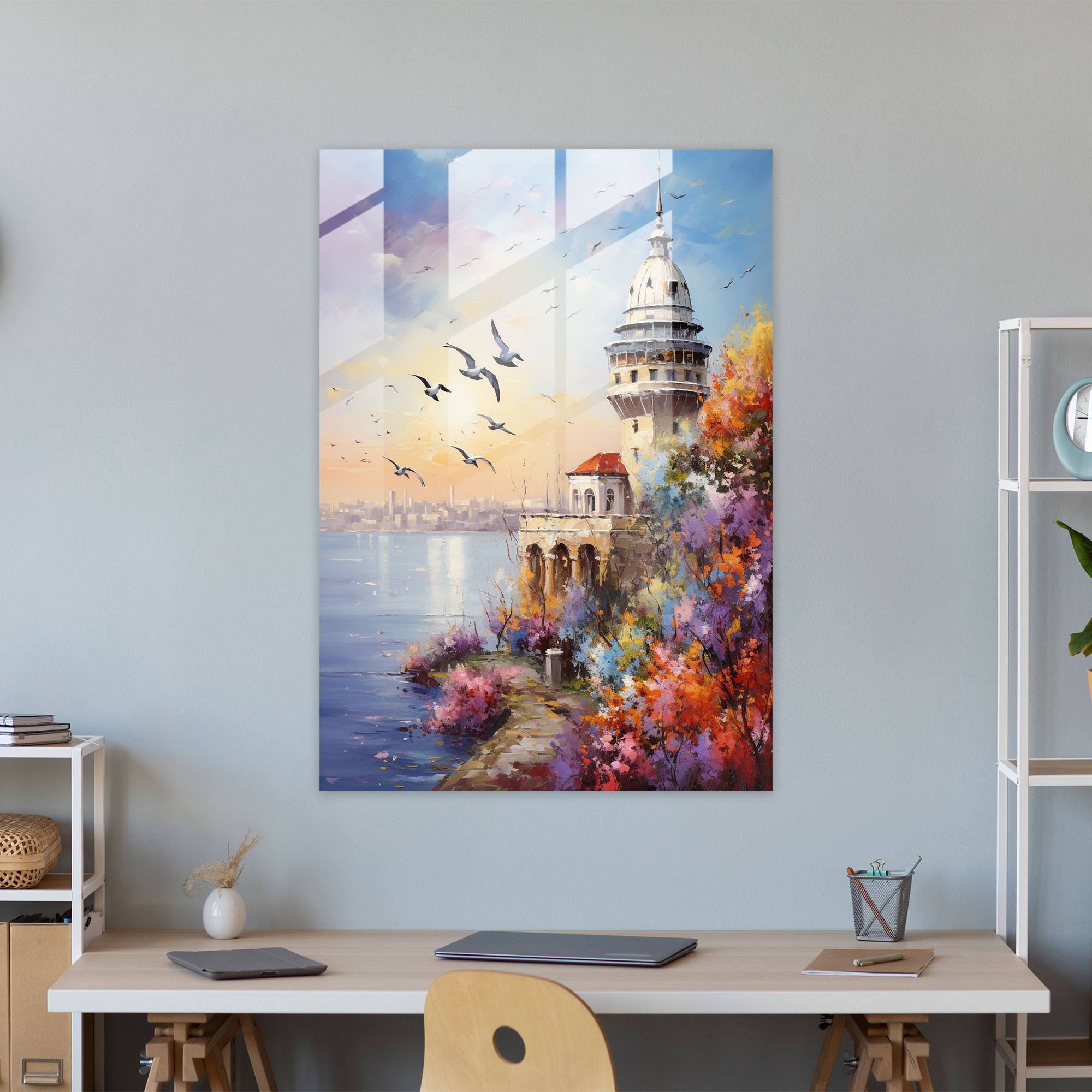 Galata Kulesi Ev Dekorasyonu - Modern Sanat Kanvas Tablosu
