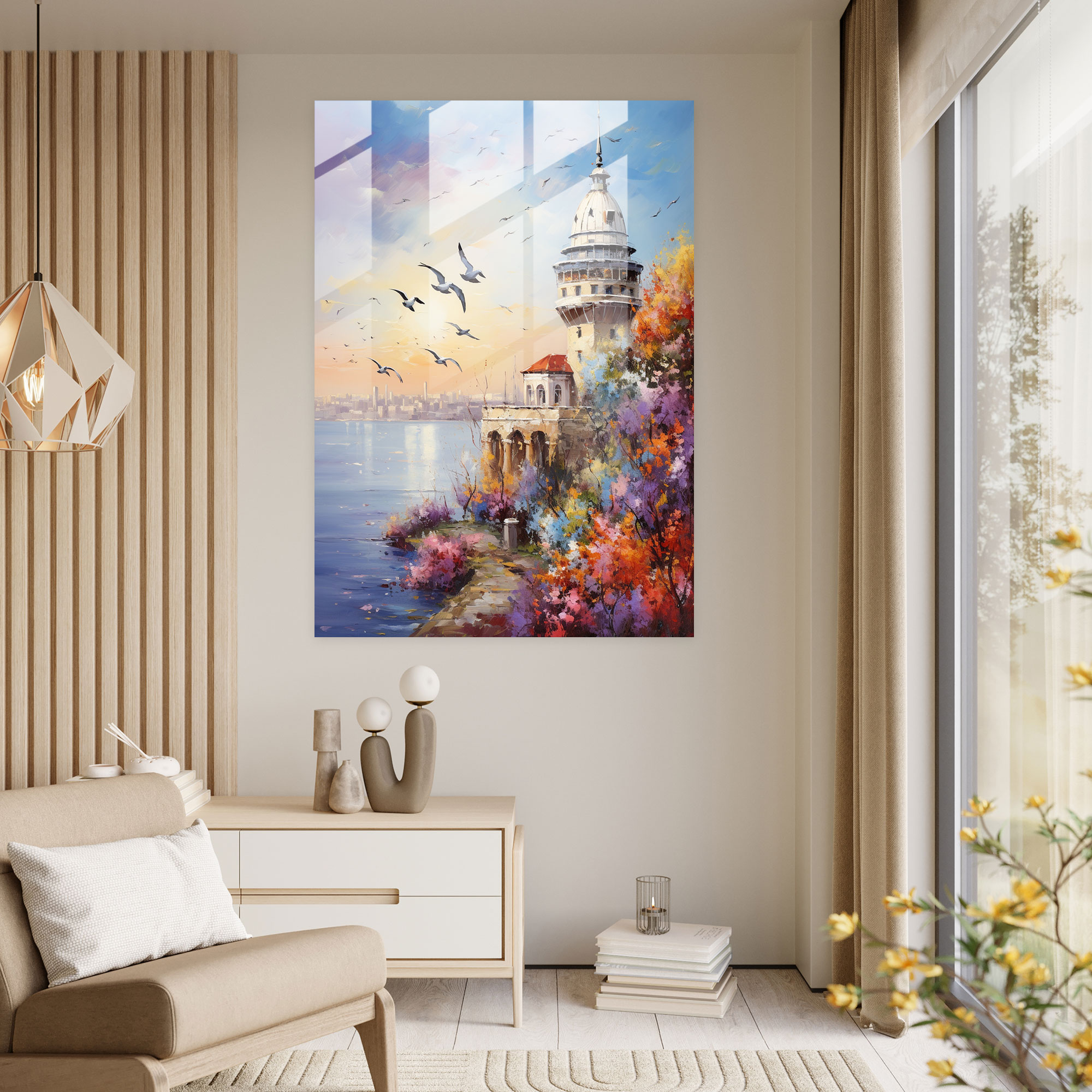 Galata Kulesi Ev Dekorasyonu - Modern Sanat Kanvas Tablosu