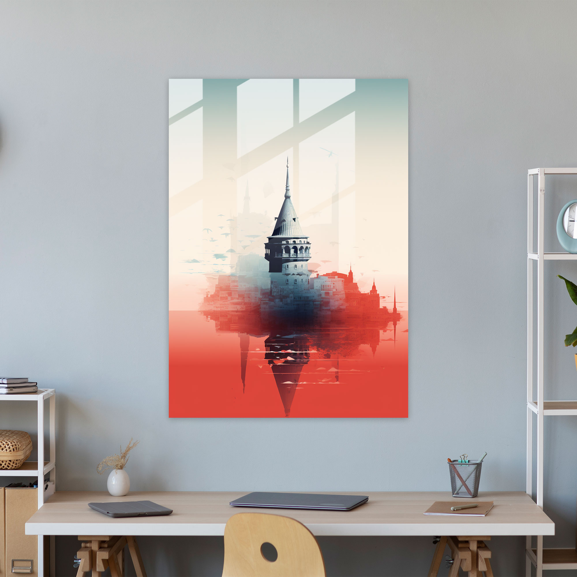 Galata Kulesi Cam Sanatı - Modern Sanat Ev Dekorasyonu Cam Sanatı